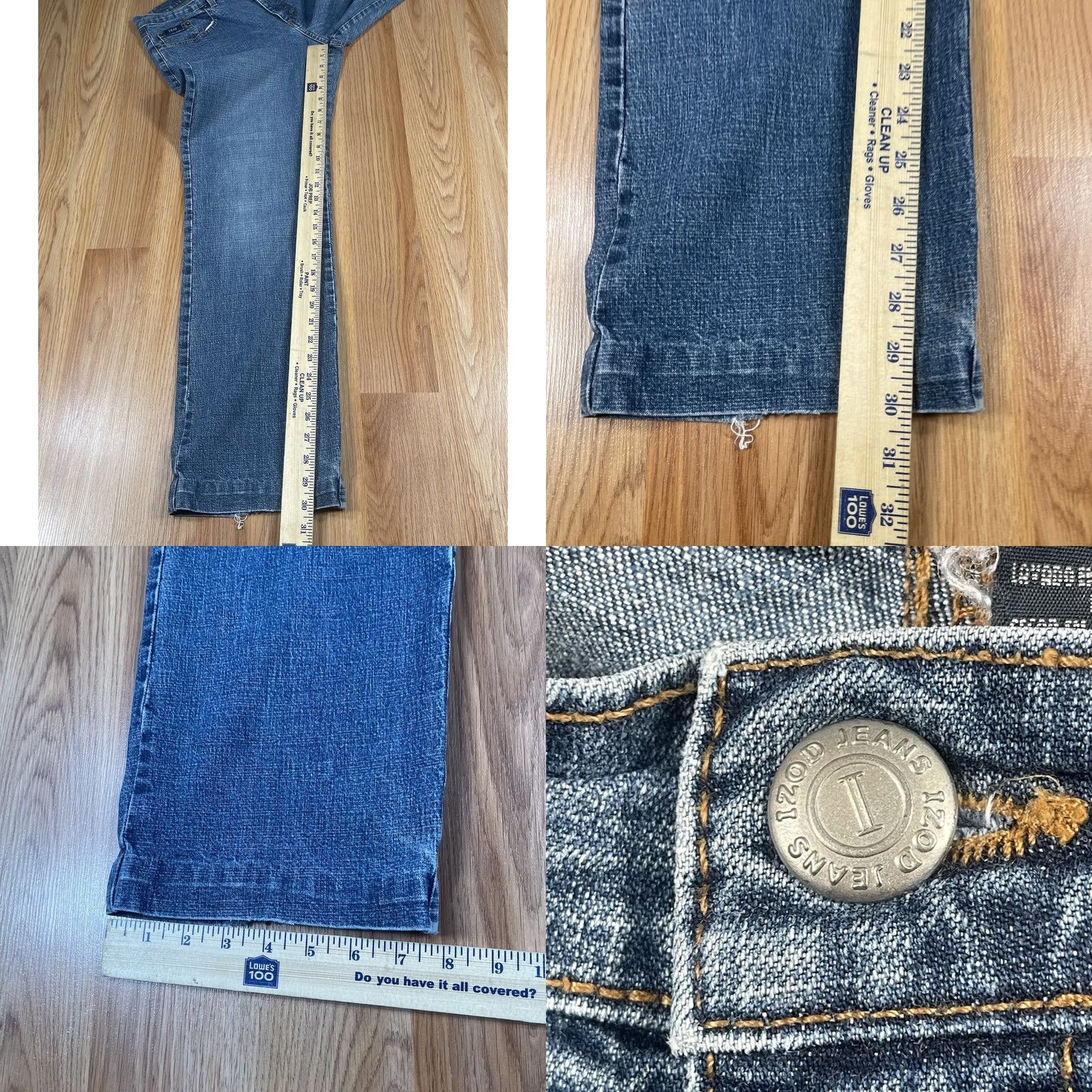Izod IZOD Jeans Womens 8 Straight Leg High Rise Blue Denim Cotton Spandex Size 30" / US 8 / IT 44 - 8 Thumbnail