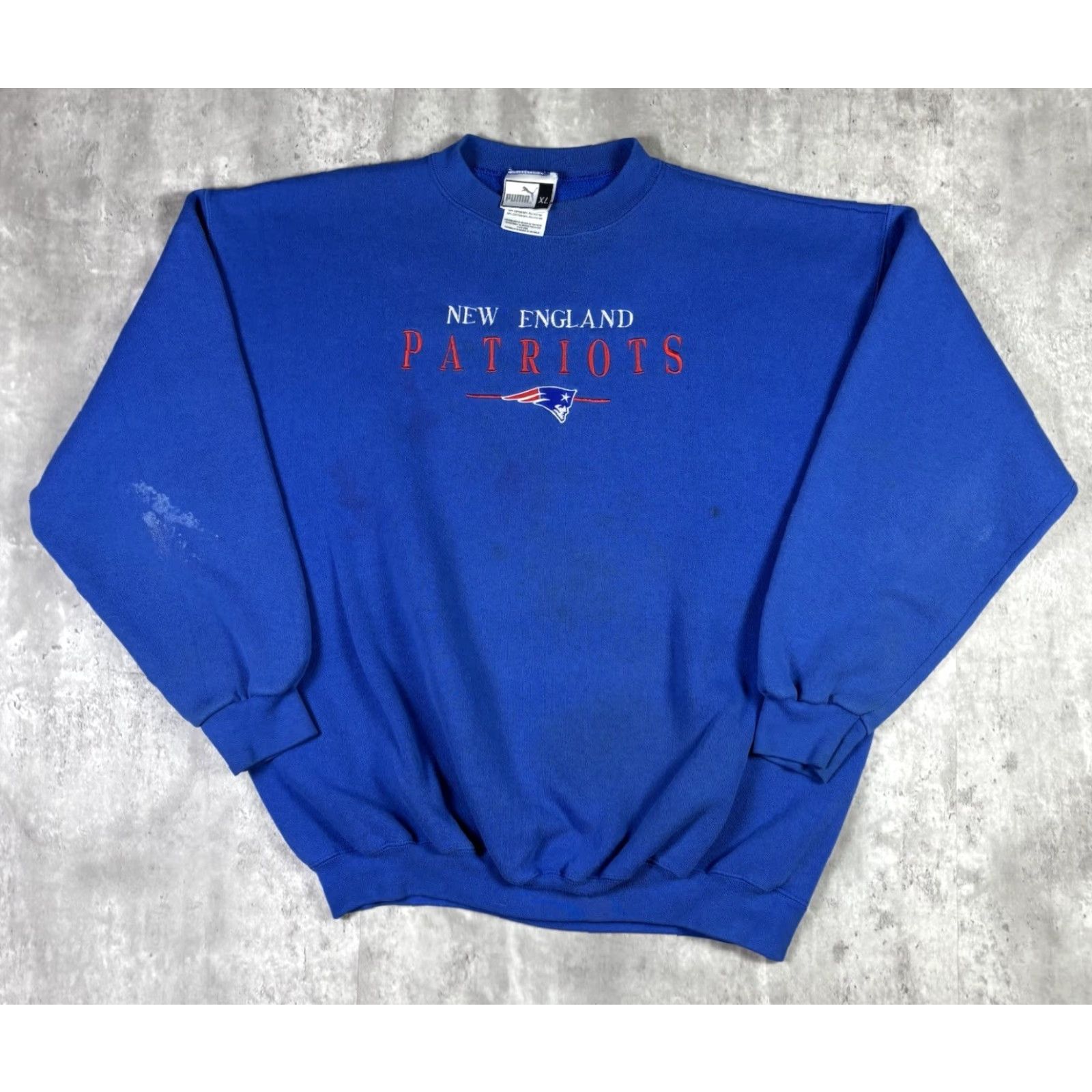 Puma VINTAGE Puma New England Patriots Crewneck Sweatshirt Adult XL Blue Graphic Print Logo Embroidered Patriots Football Mens Size US XL / EU 56 / 4 - 2 Thumbnail
