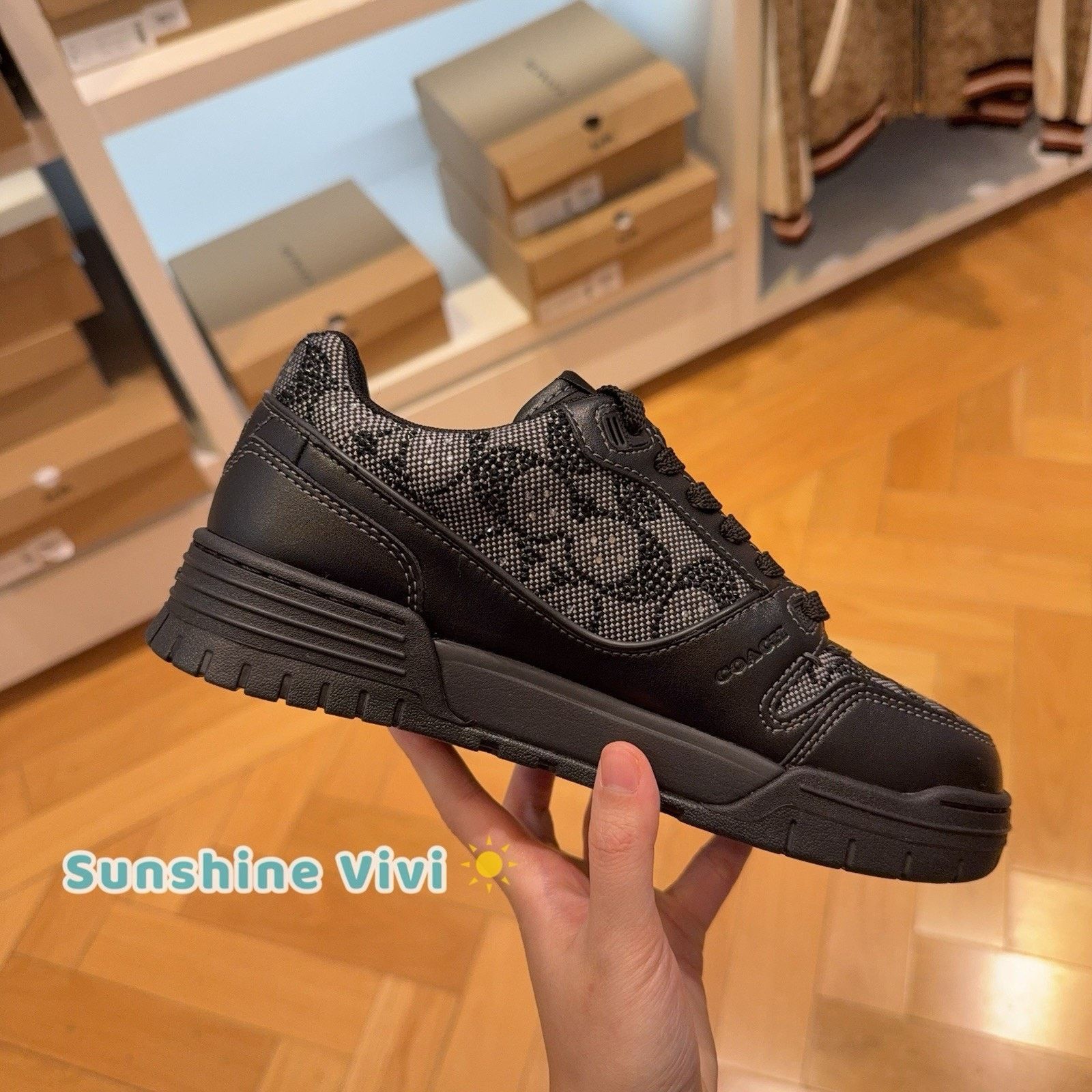 Coach NEW Limited Coach Woman Soho Sneaker Crystal CDE26 Black us6 Size US 6 / IT 36 - 2 Thumbnail