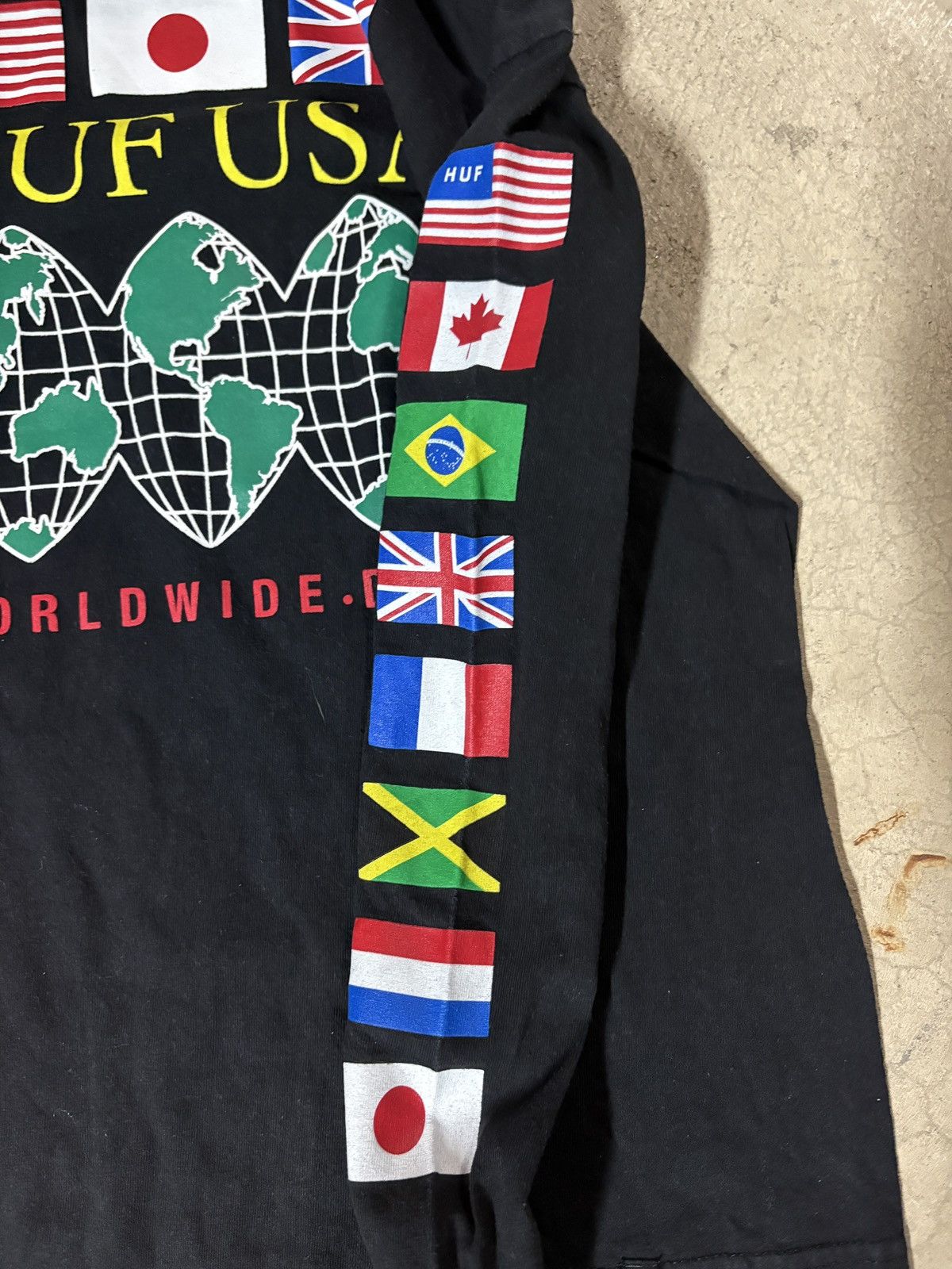 Huf Huf USA Worldwide Long Sleeve Black Size Small Size US S / EU 44-46 / 1 - 3 Thumbnail