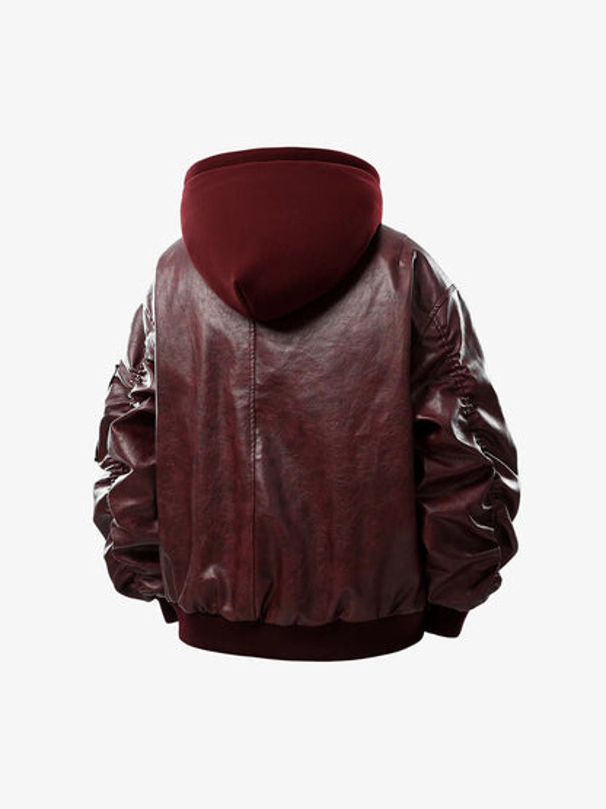 Leather Retro Distressed Washed PU Leather Cotton Jacket Size US M / EU 48-50 / 2 - 8 Thumbnail