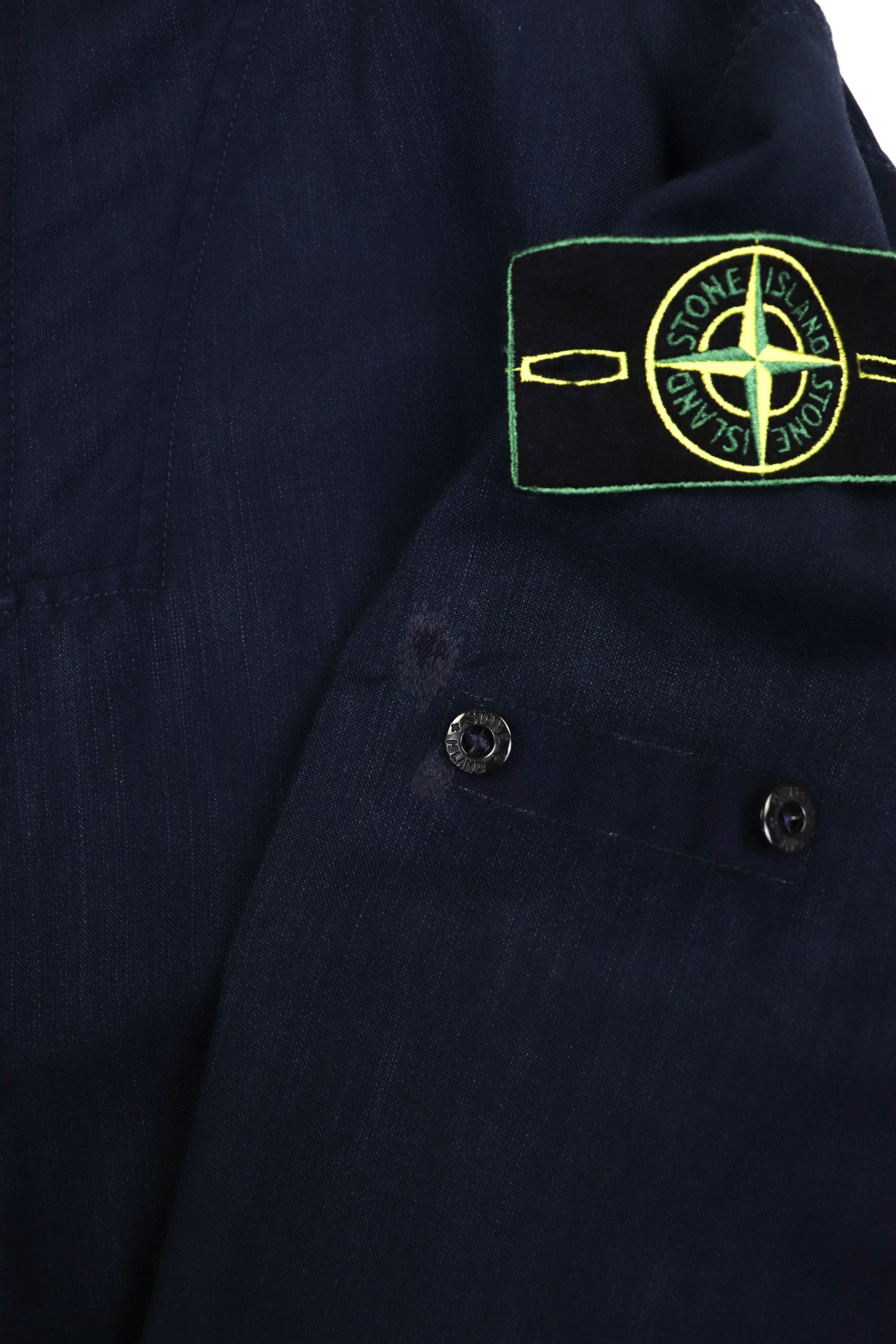 Stone Island Stone Island SS’01 Vintage 00s Virgin Wool Hooded Zip Jacket Size US XL / EU 56 / 4 - 13 Thumbnail
