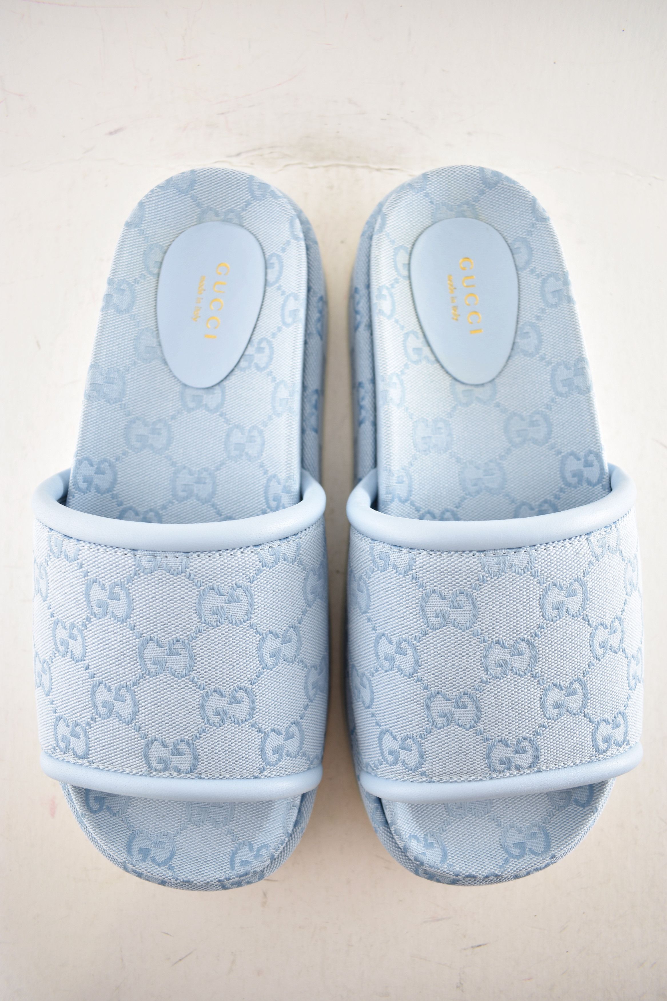 Gucci Gucci GG Logo Canvas Mule Flat Slide Platform Sandal 39 Size US 9 / IT 39 - 11 Thumbnail