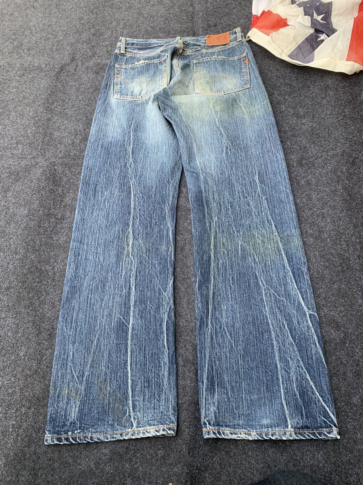 Edwin Baggy Edwin 505z selvedge.crazy shaped like lightning. Size US 31 - 2 Thumbnail