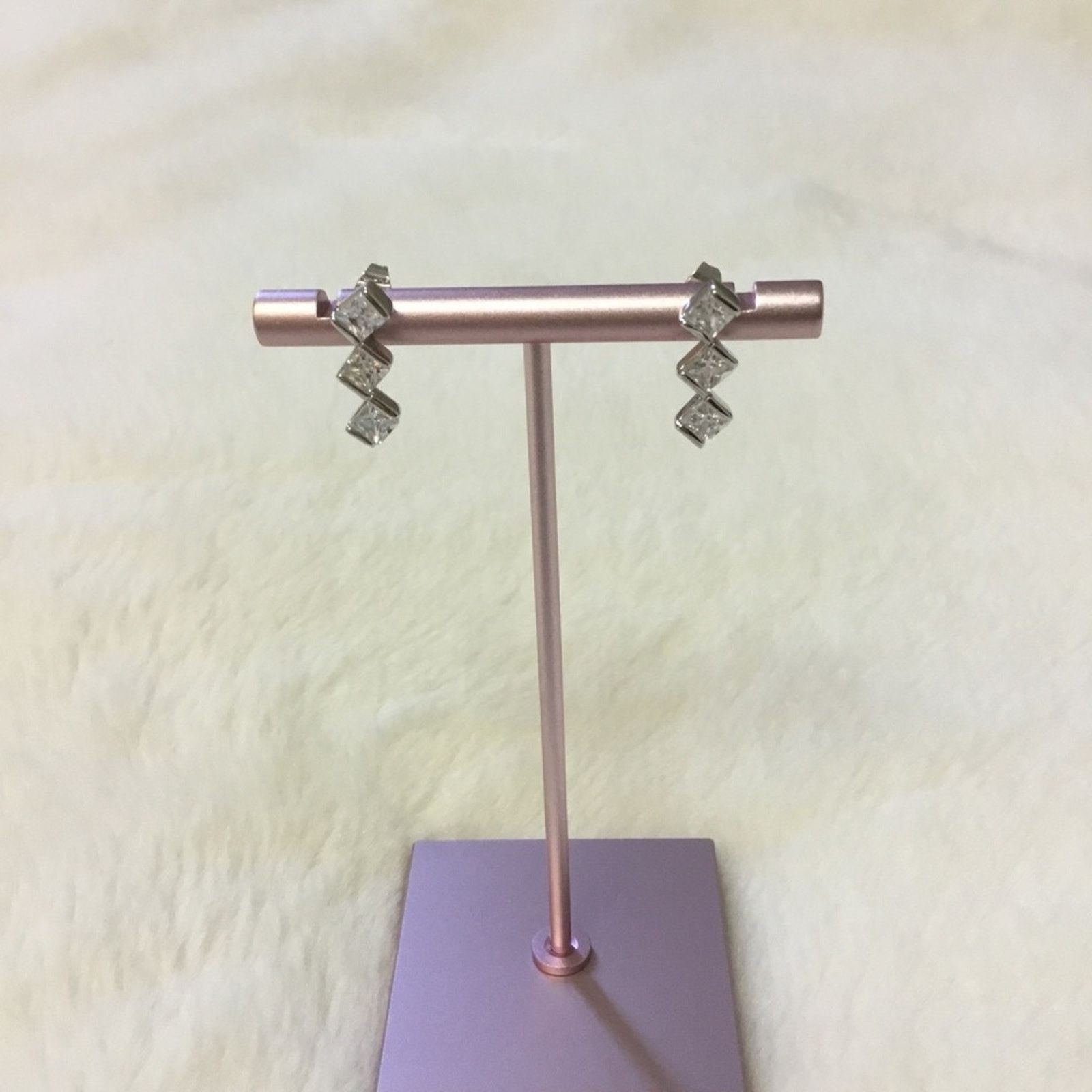 Other Silver Trio Crystal Earrings Size ONE SIZE - 7 Thumbnail