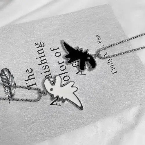 Other 2Pcs Cute Dinosaur Couple Necklace Size ONE SIZE - 2 Thumbnail