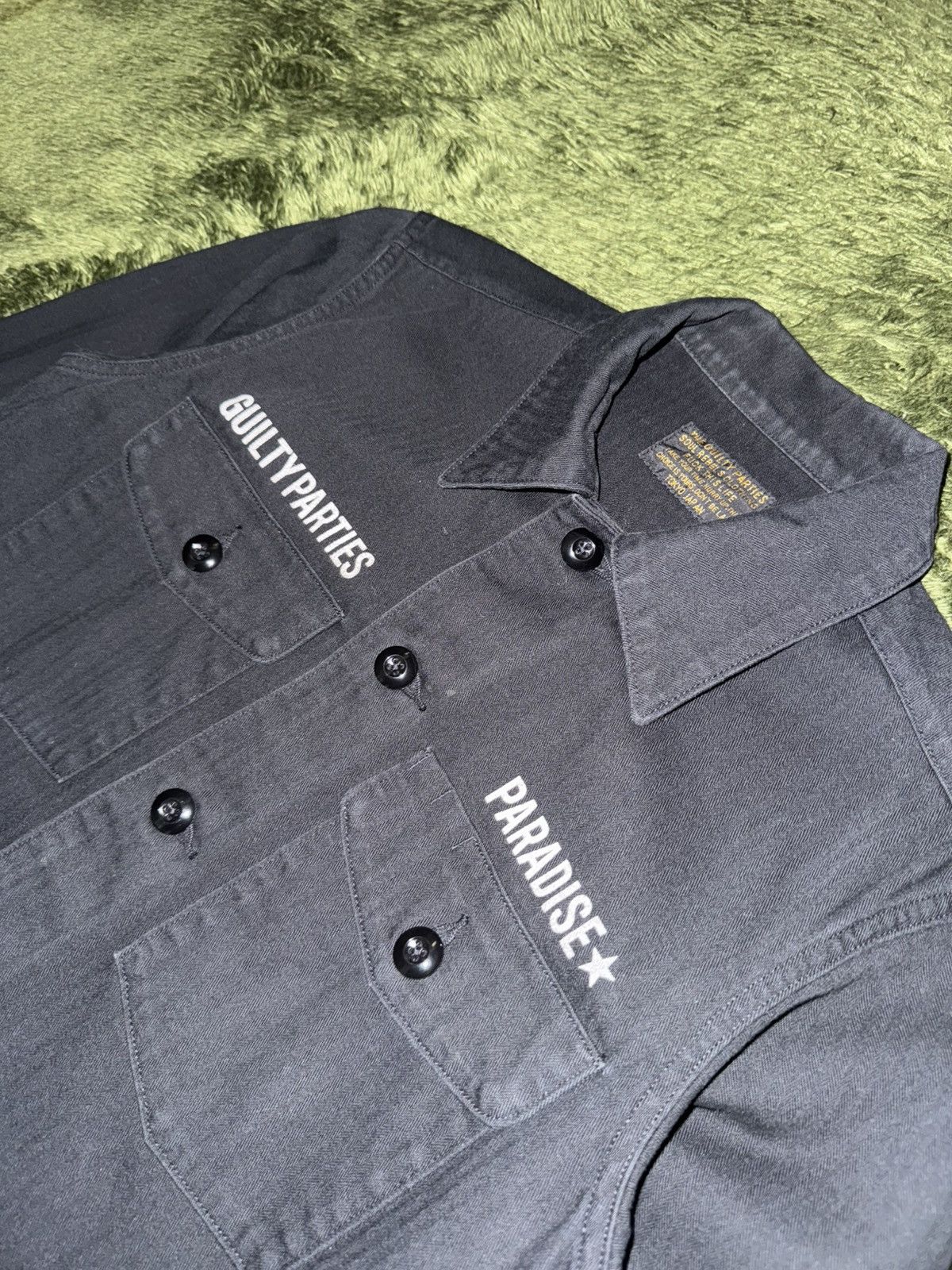 Wacko Maria [S] WACKO MARIA Herringbone Pocket Shirt Black Size US S / EU 44-46 / 1 - 2 Thumbnail