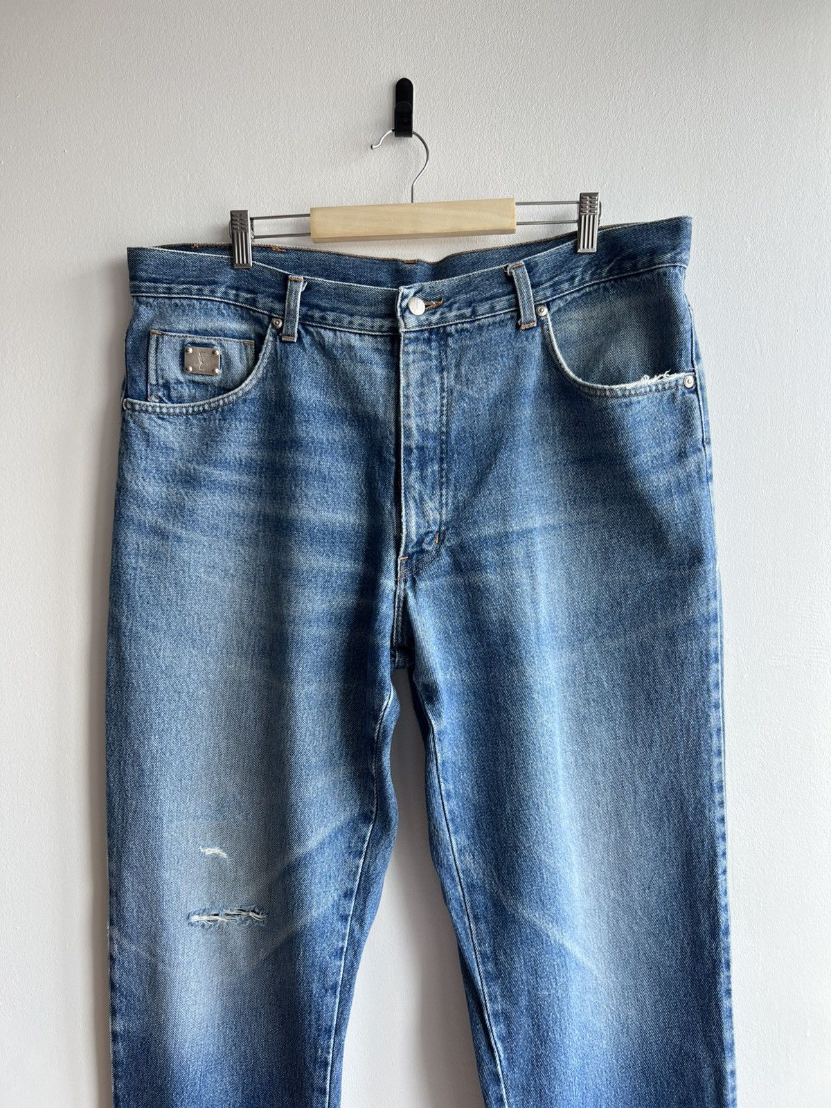 Yves Saint Laurent Vintage Yves Saint Laurent YSL Mens Blue Denim Jeans Pants Size US 38 / EU 54 - 3 Thumbnail