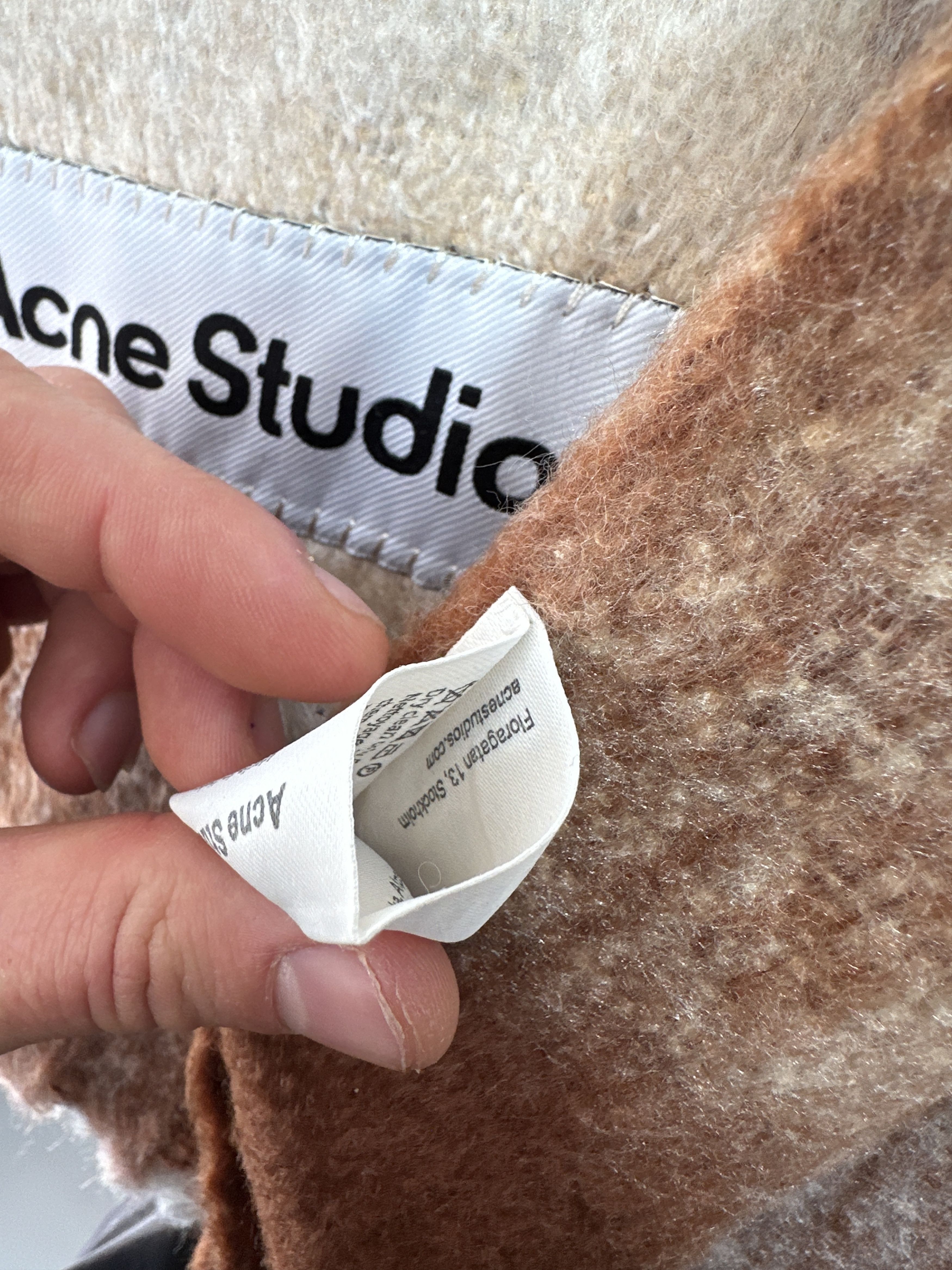 Acne Studios Acne Studios Multicolor Checked WoolMohair Blend Scarf Beige Size ONE SIZE - 5 Thumbnail