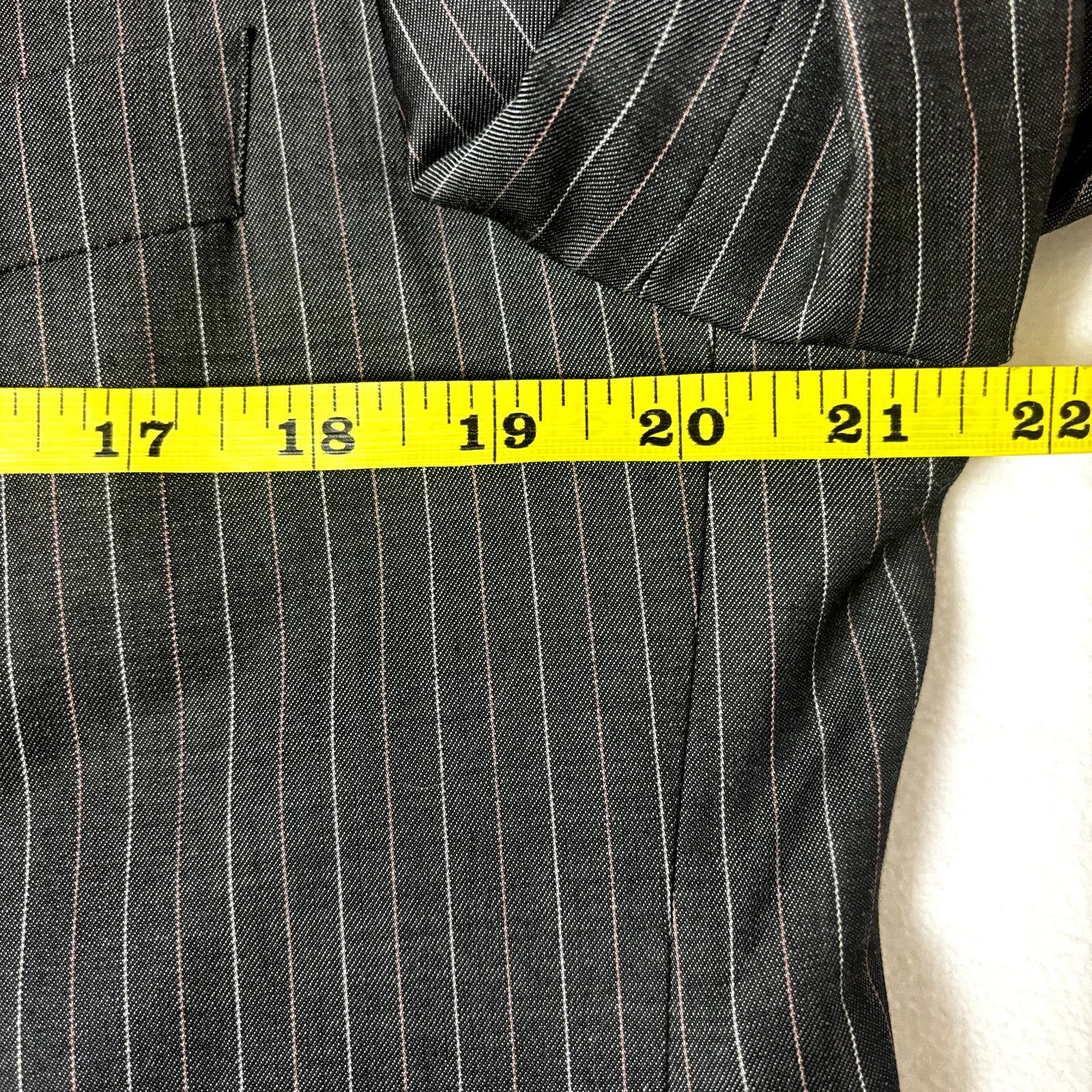 Hugo Boss Hugo Boss Mens Sport Coat Gray Striped Blazer Sz 40R Virgin Size 40R - 12 Thumbnail