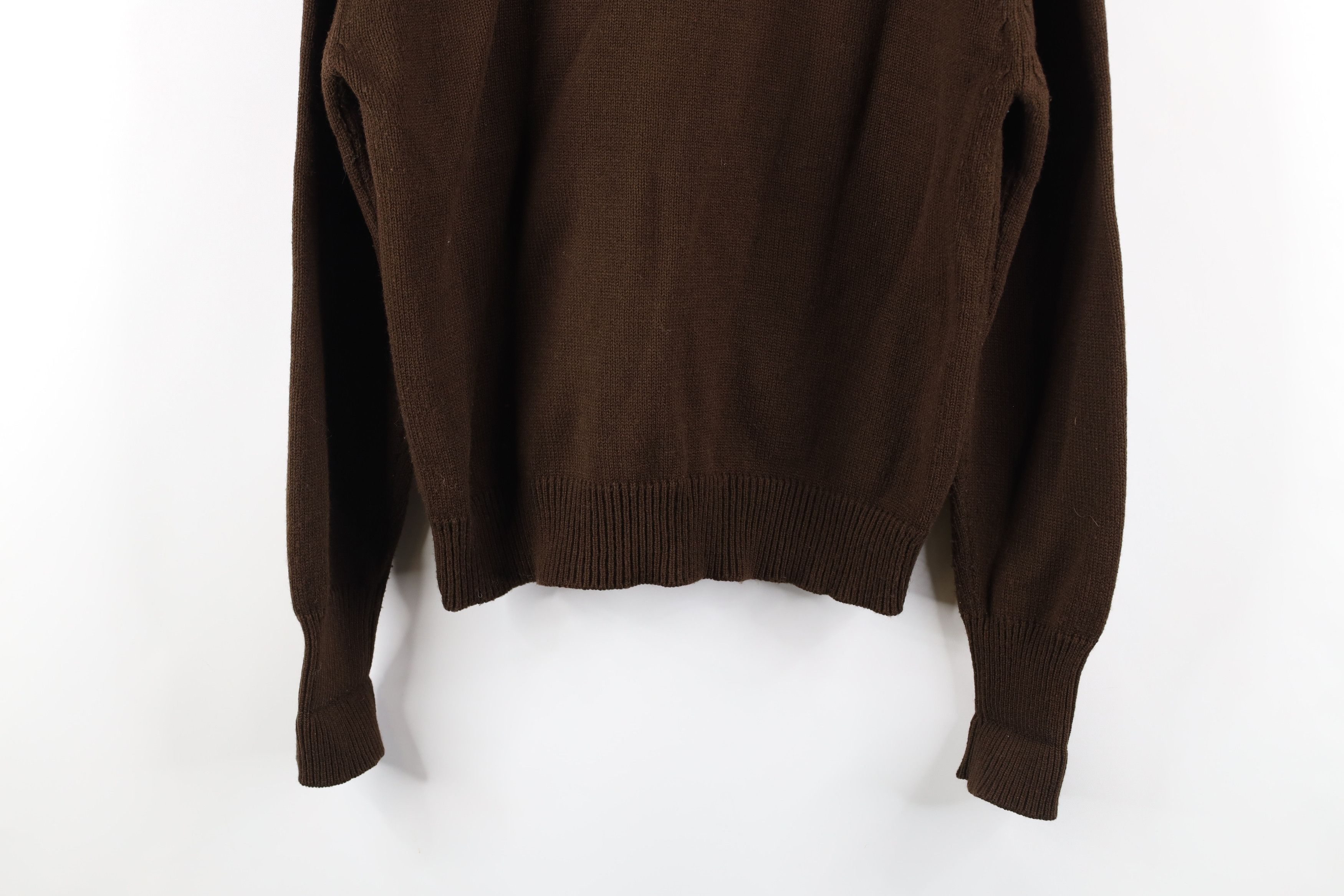 Vintage Vintage 70s Streetwear Blank Knit V-Neck Sweater Brown Size M / US 6-8 / IT 42-44 - 7 Preview