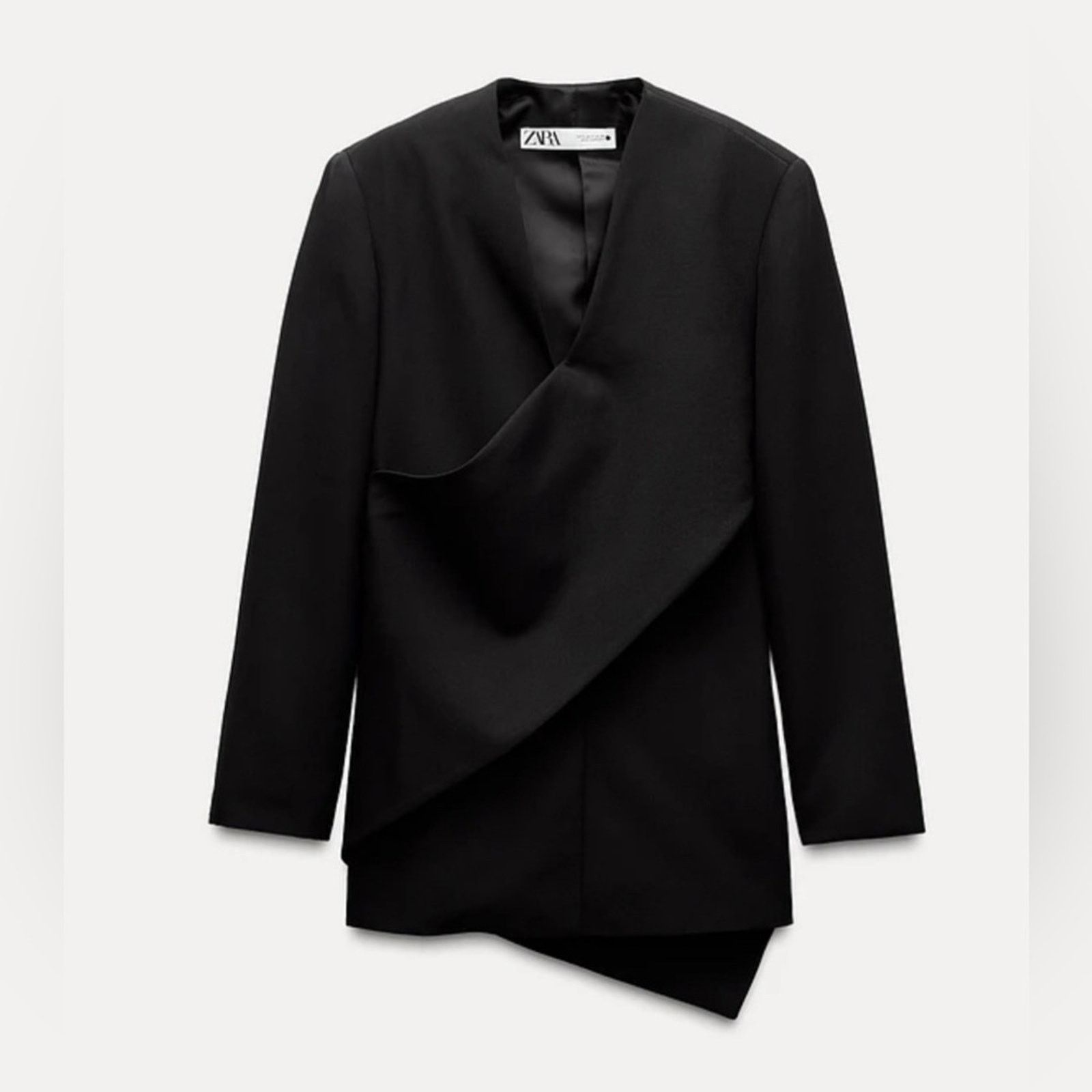 Zara Nwt-Zara- SCARF BLAZER ZW COLLECTION-Large Size L / US 10 / IT 46 - 3 Thumbnail