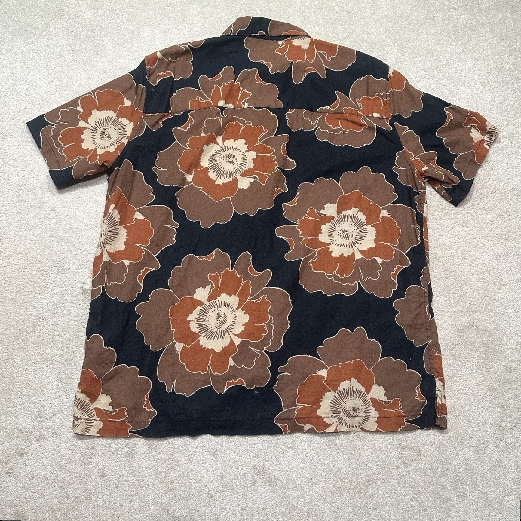 Gap Gap Camp Button-Up Shirt Mens Large Brown Floral Hawaiian Shirt Linen Shirt Size US L / EU 52-54 / 3 - 3 Thumbnail