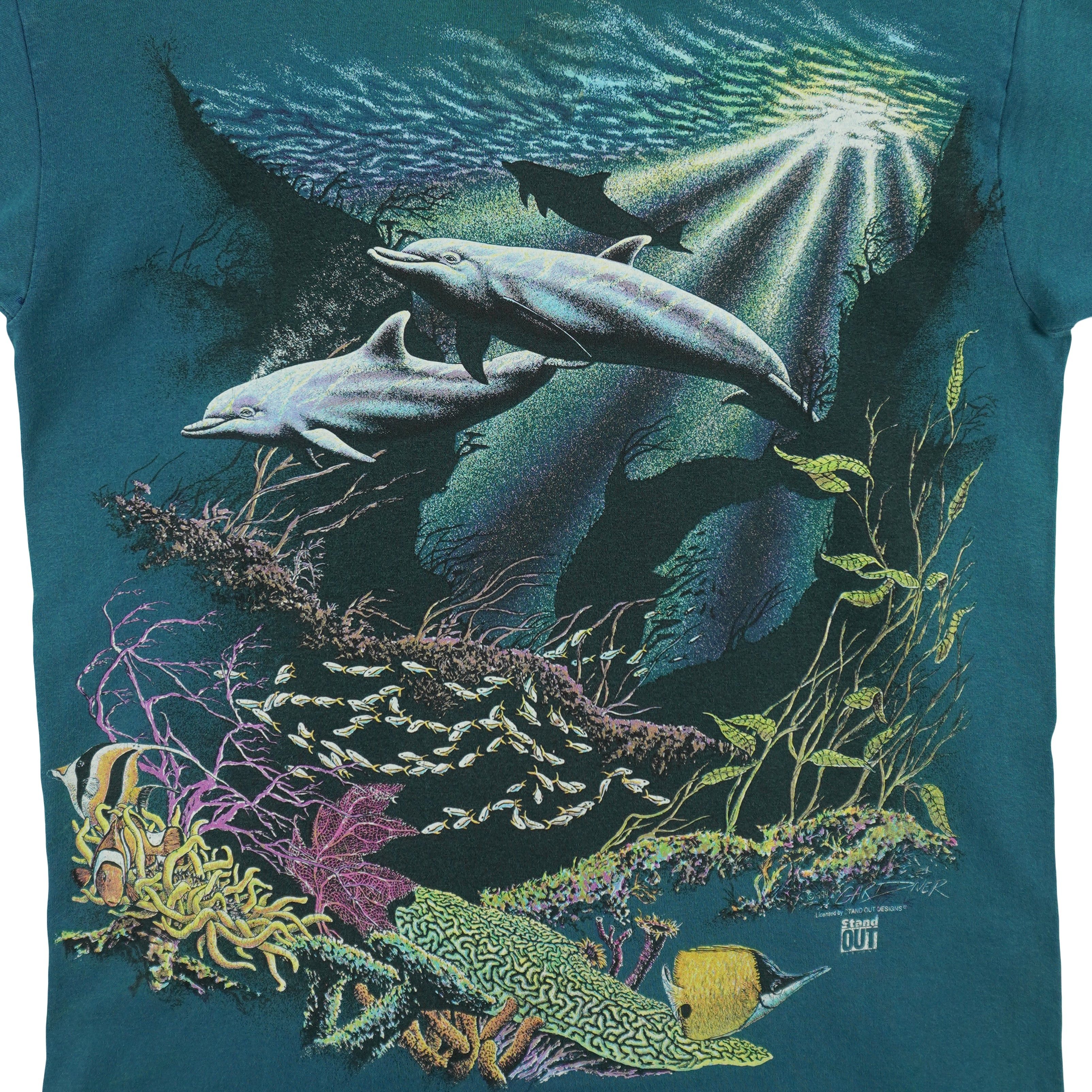Vintage Vintage (Stand Out) - SeaWorld Animals Print T-Shirt 1994 Size US M / EU 48-50 / 2 - 3 Thumbnail