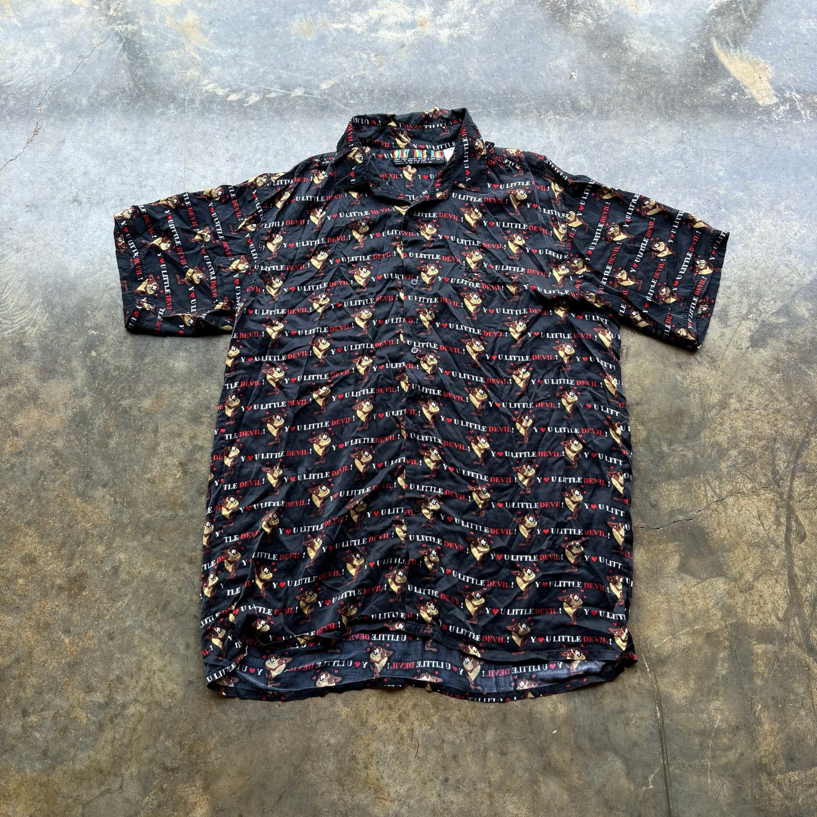 Vintage Vintage Looney Tunes Taz AOP Silk Shirt Size US XL / EU 56 / 4 - 1 Thumbnail