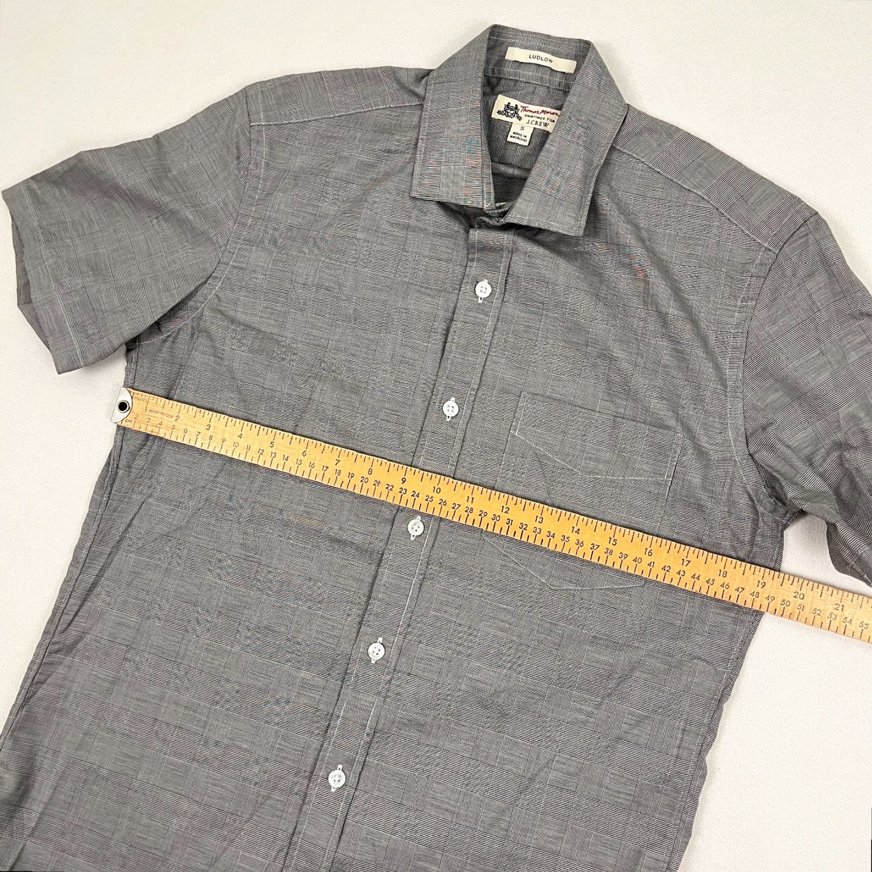 J.Crew J.CREW Ludlow Button-Up Shirt Mens S Gray Glen Check Plaid Casual Pattern Vintage No Size US S / EU 44-46 / 1 - 4 Thumbnail