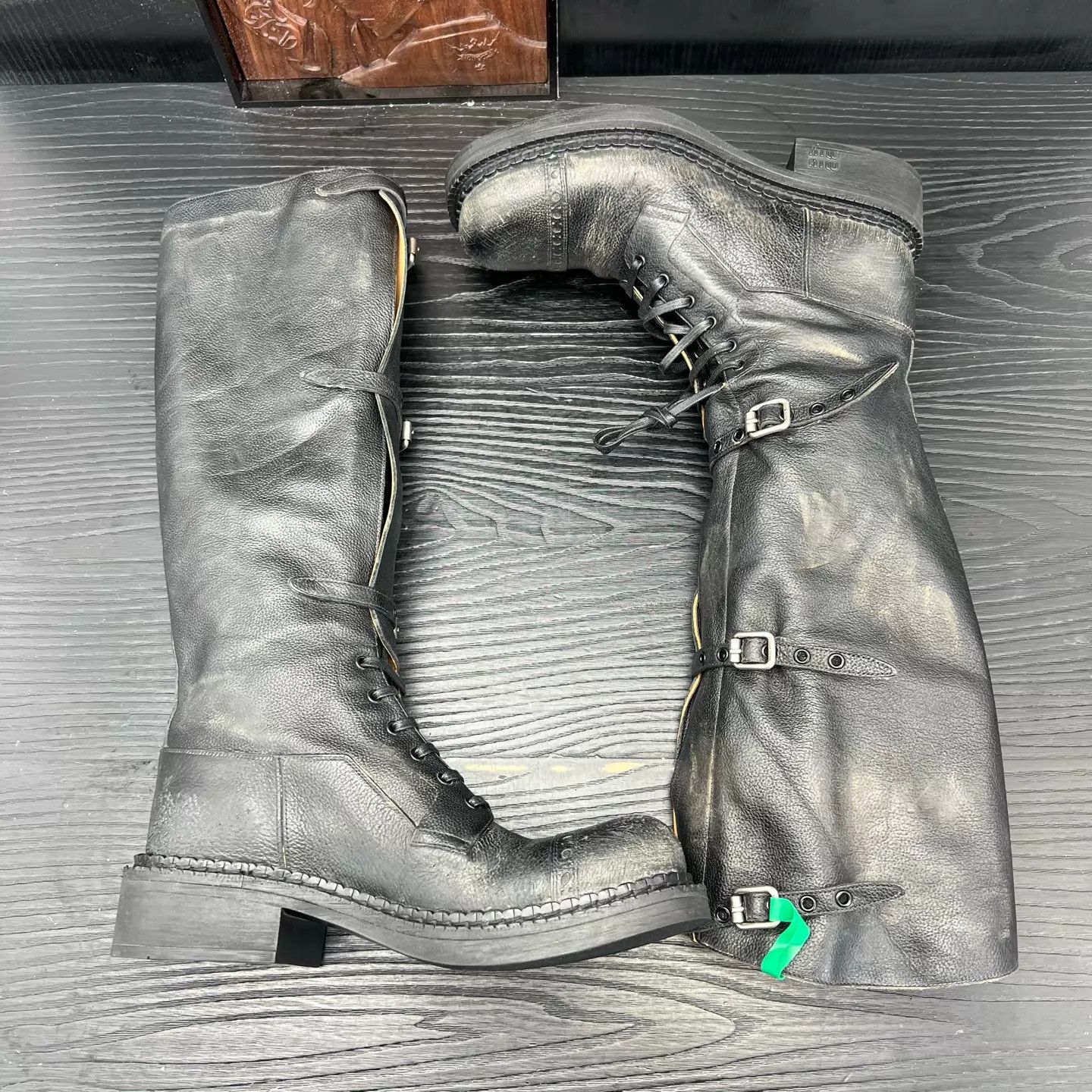 Miu Miu MIU MIU NYE Calf Leather Knee High Boots 37Worn Size US 6.5 / IT 36.5 - 2 Thumbnail