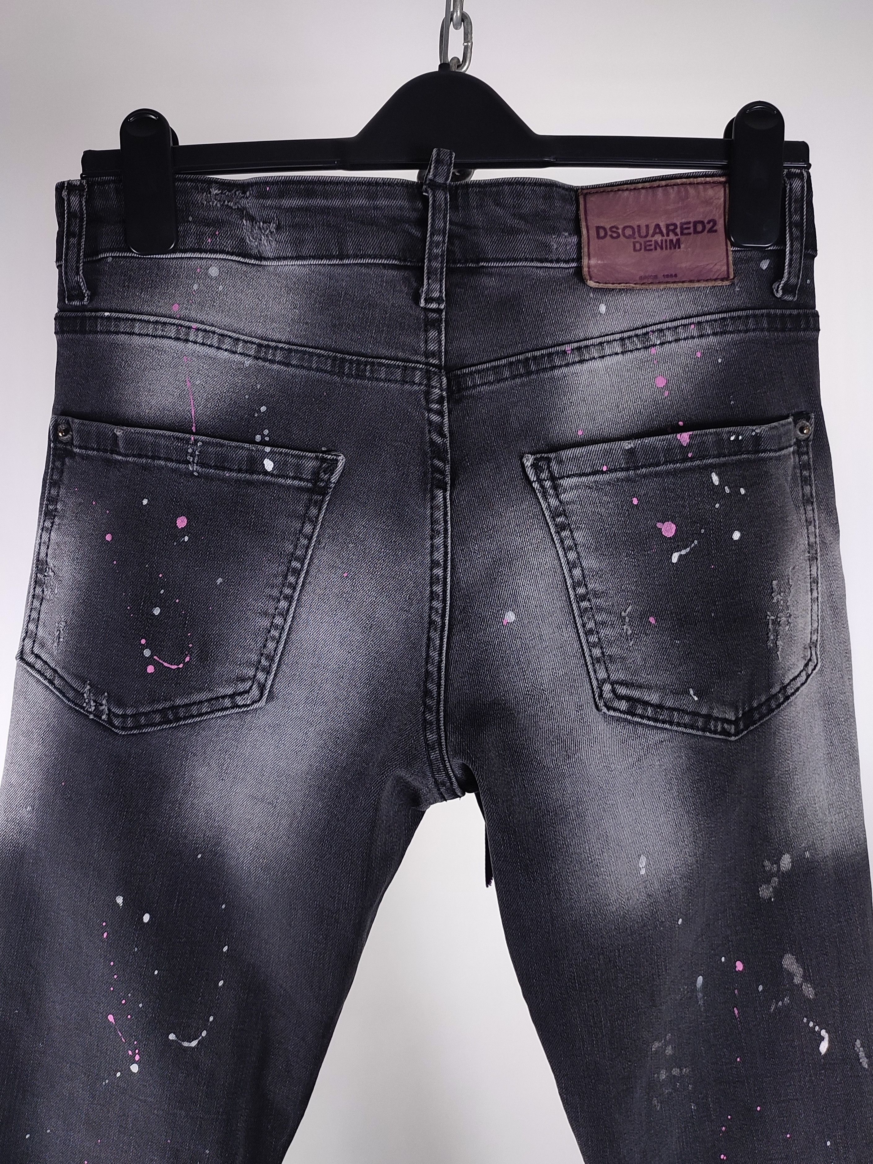 Dsquared2 💜 Dsquared2 Skinny Splatter Keychain Distressed Denim Pants Size US 30 / EU 46 - 9 Thumbnail
