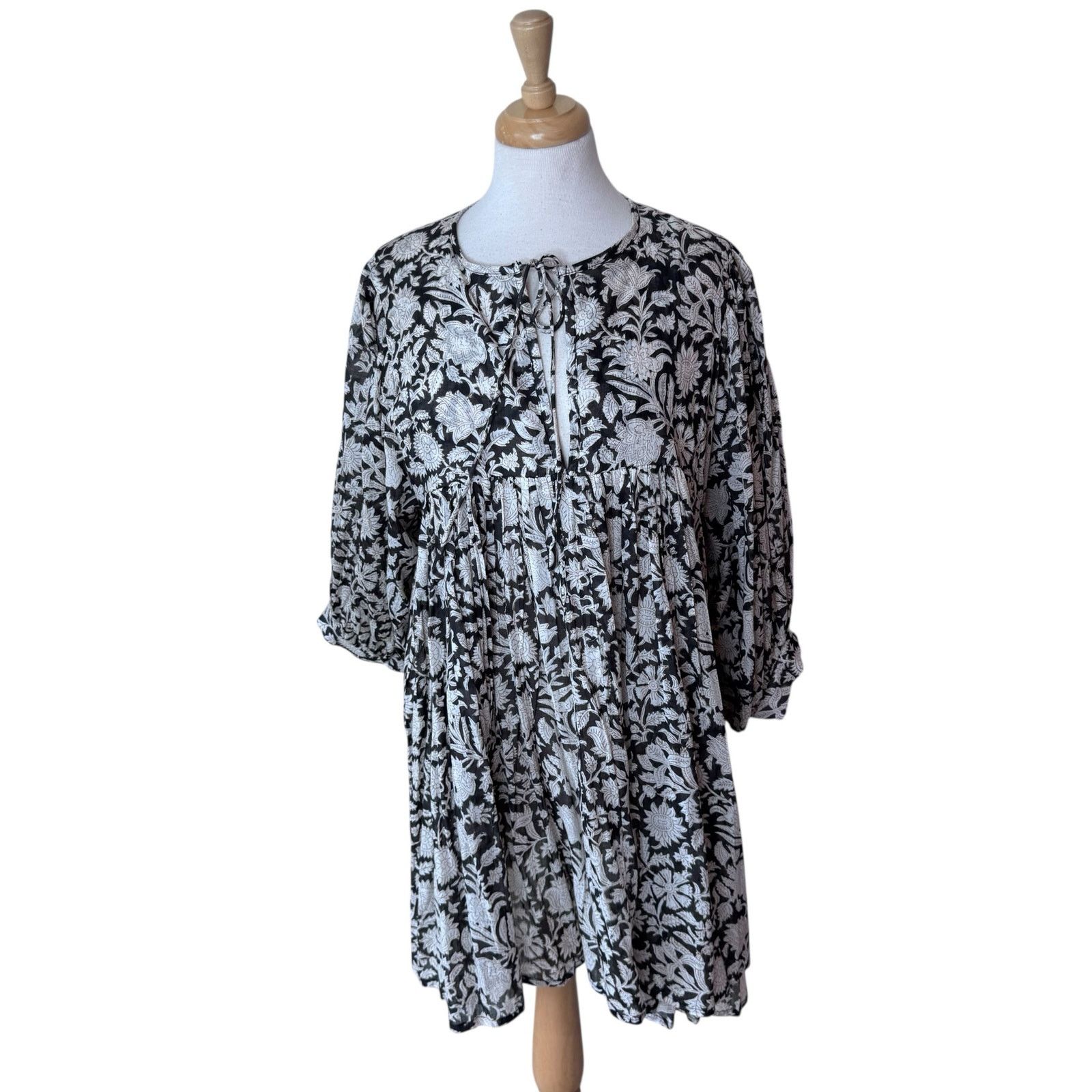 Other Daughters of India Kyra Pepper Black Brown Mini Dress XL Size XL / US 12-14 / IT 48-50 - 8 Thumbnail
