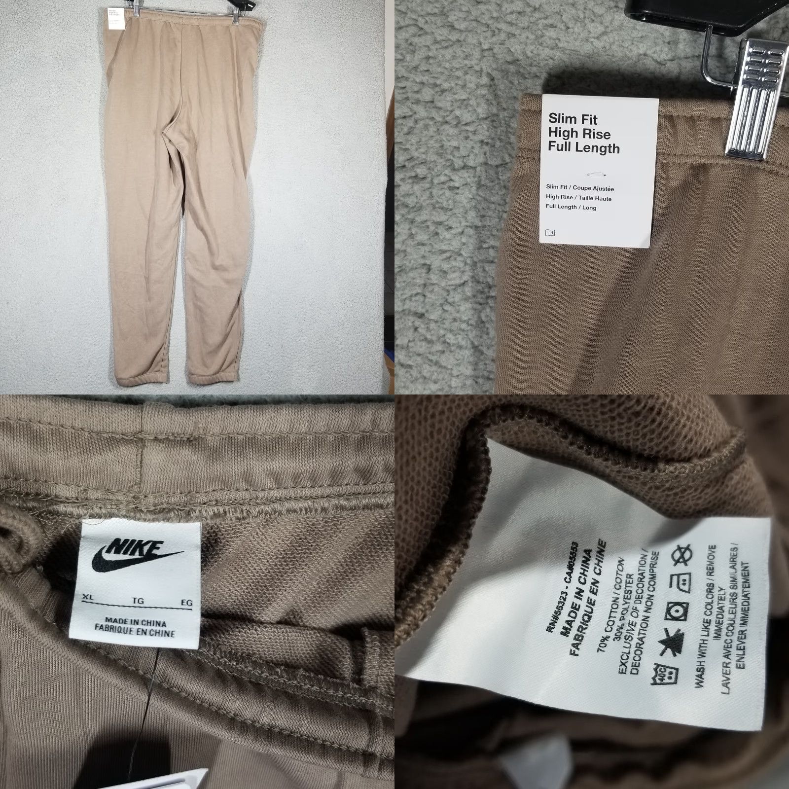 Nike Nike Pants Womens XL Brown Slim Fit High Rise Full Length Athletic FN2434-233 Size 40" / US 18 - 8 Thumbnail