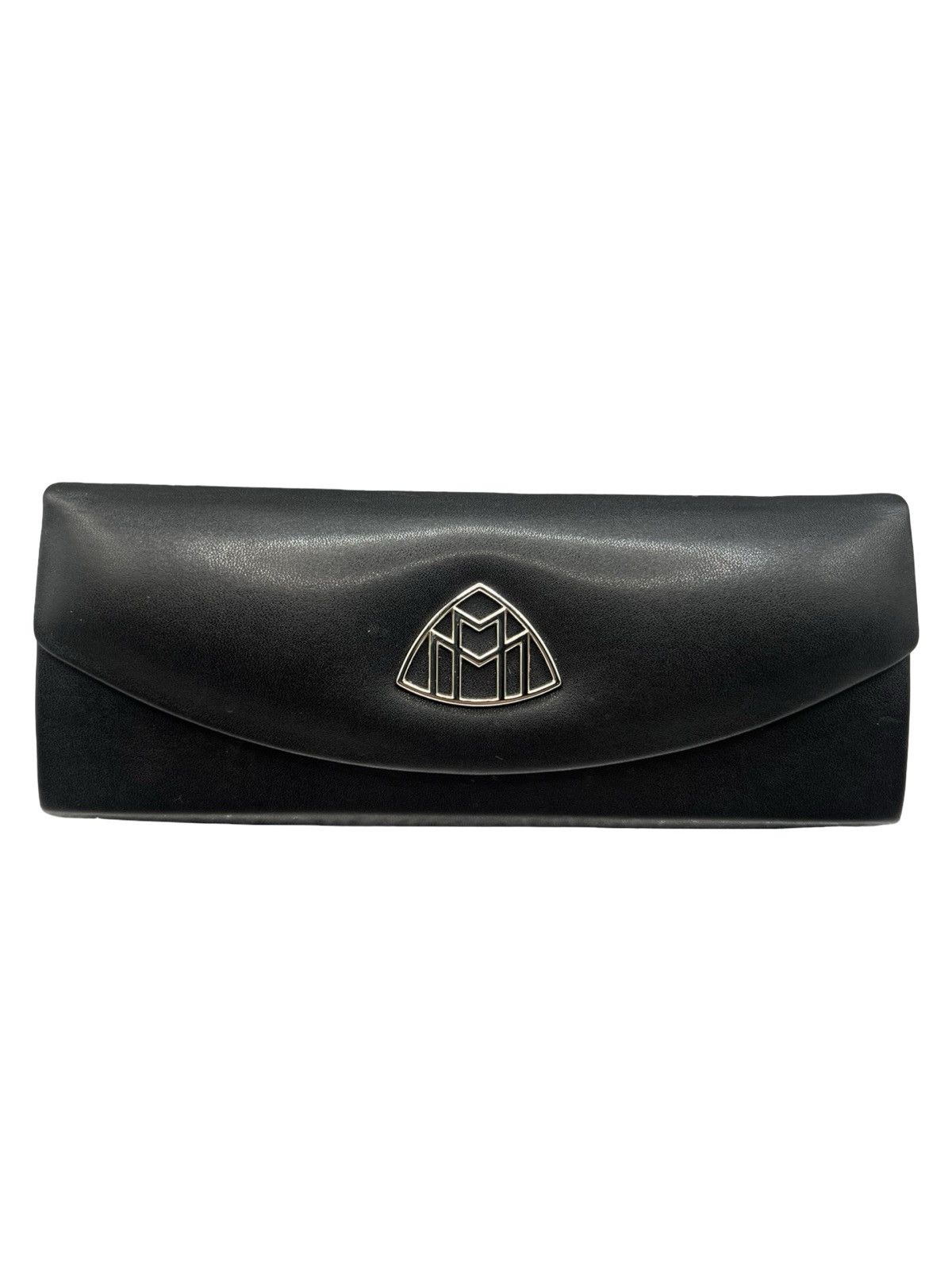 MAYBACH Eyewear Maybach Sunglasses Case – Black Leather with Signature Logo Size ONE SIZE - 1 Thumbnail