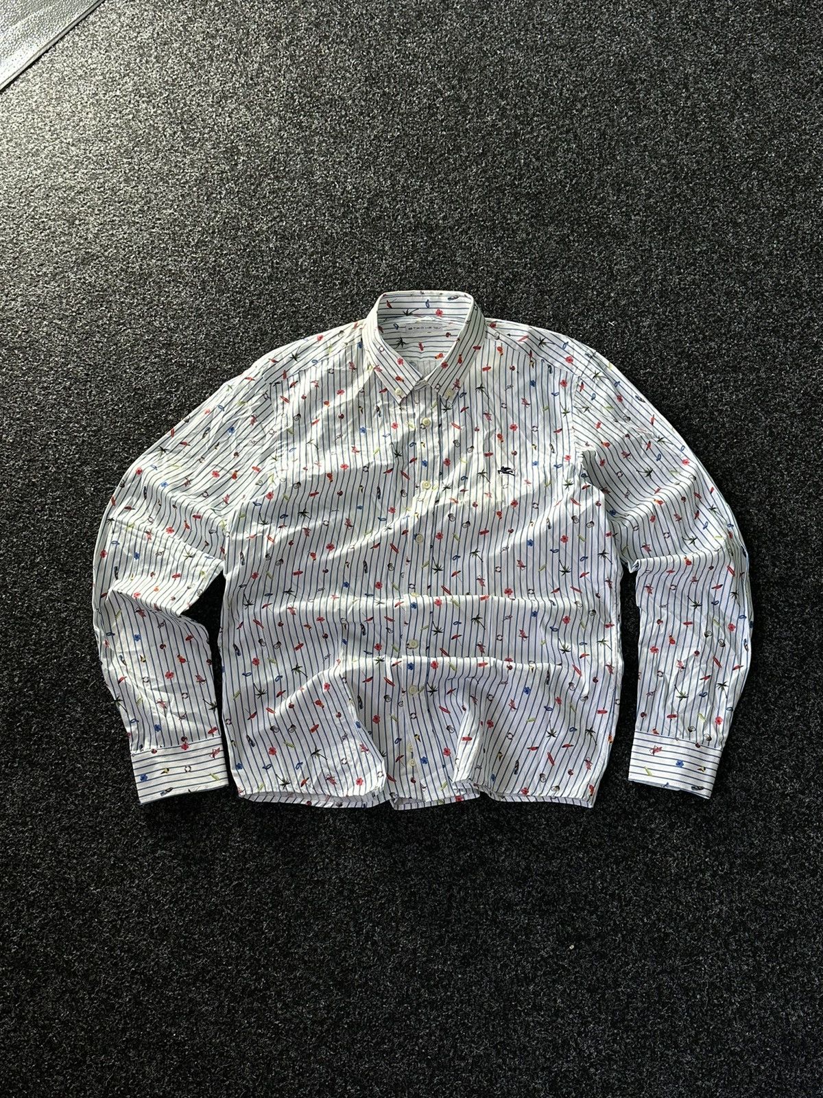 Etro × Vintage 🚨 VINTAGE ETRO 42 Spa Button Up Luxury Shirt Made in Italy Size US M / EU 48-50 / 2 - 1 Thumbnail