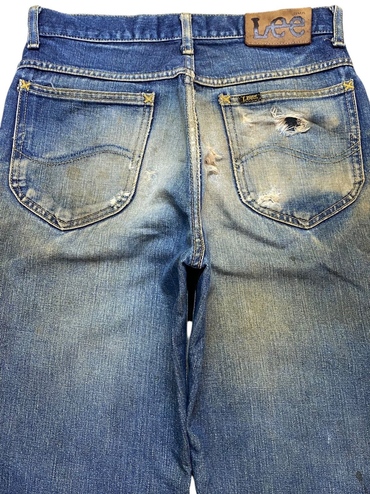 Lee Vintage Lee Riders Mud Wash Distressed Loose Jeans Size US 30 / EU 46 - 4 Thumbnail