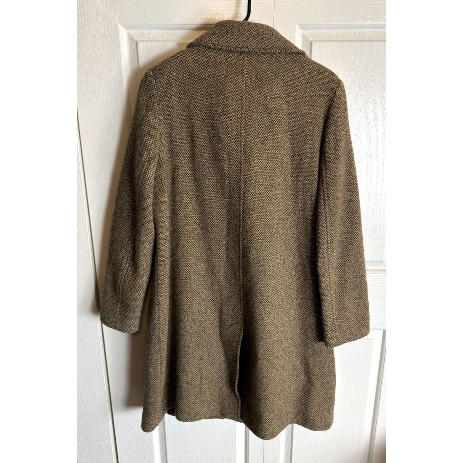 Ralph Lauren Lauren Ralph Lauren Women’s Tweed Wool Brown Coat High Neck Buckle Jacket Sz 14 Size XL / US 12-14 / IT 48-50 - 3 Thumbnail