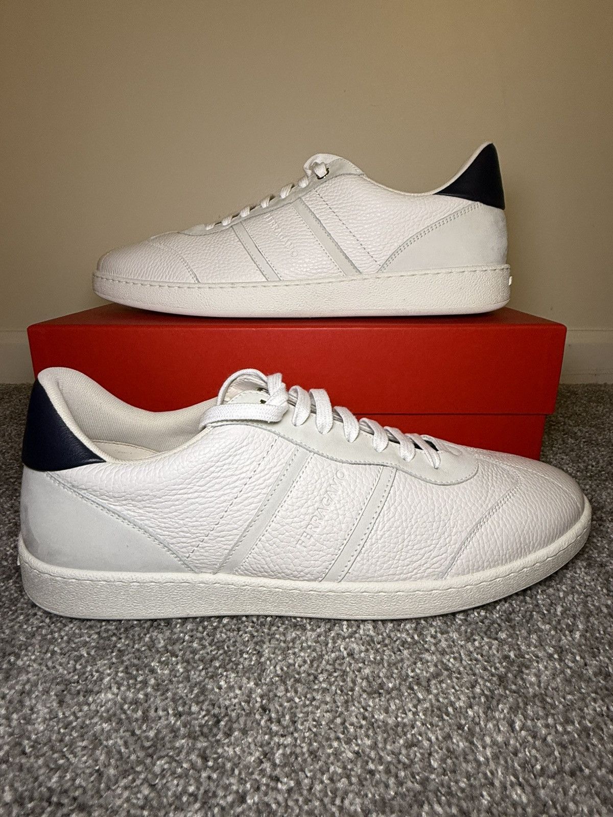 Salvatore Ferragamo Low Top Signature Sneakers Size US 12 / EU 45 - 1 Thumbnail