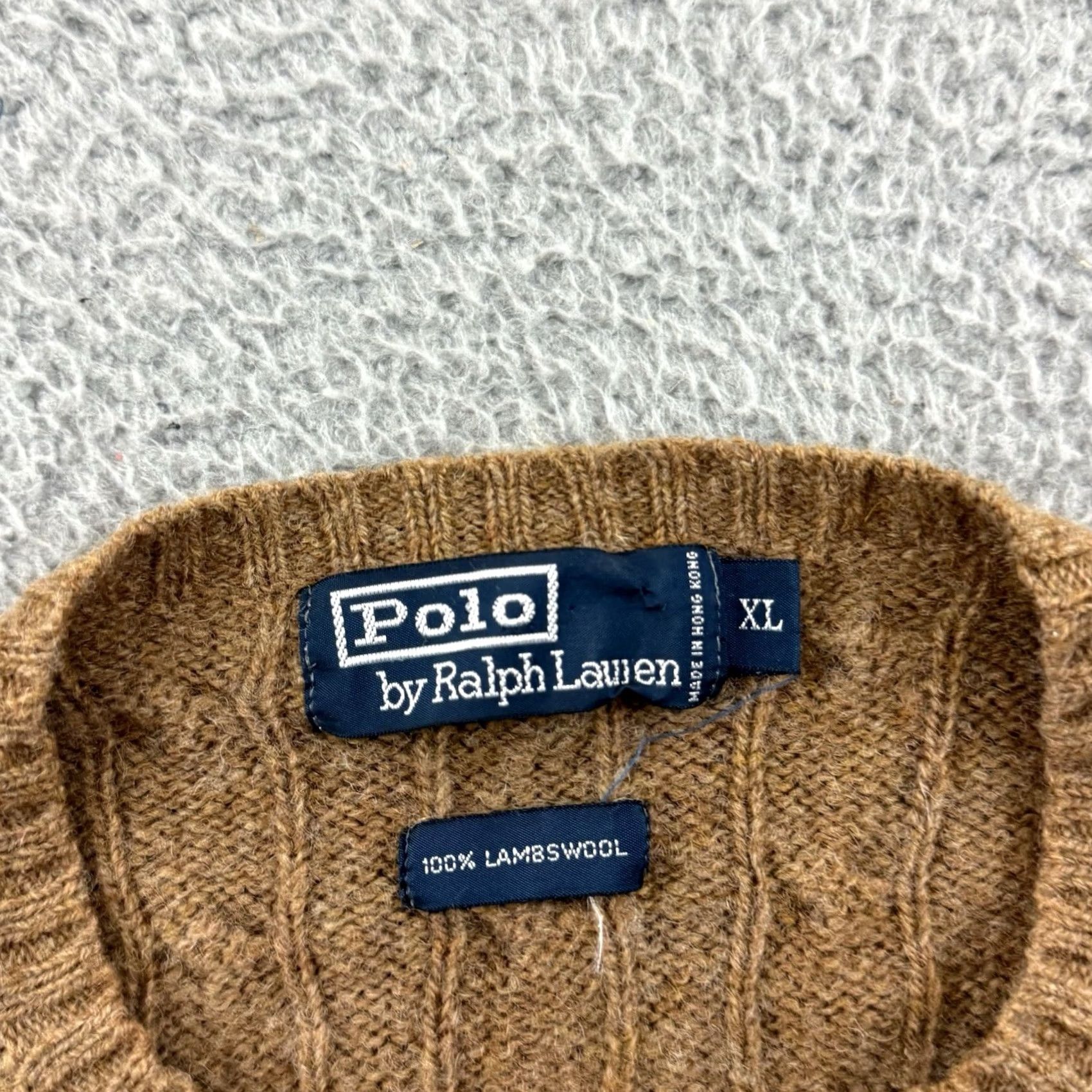 Polo Ralph Lauren Polo Ralph Lauren Sweater Mens XL Brown Cable Knit Wool Pullover Preppy Size US XL / EU 56 / 4 - 6 Thumbnail