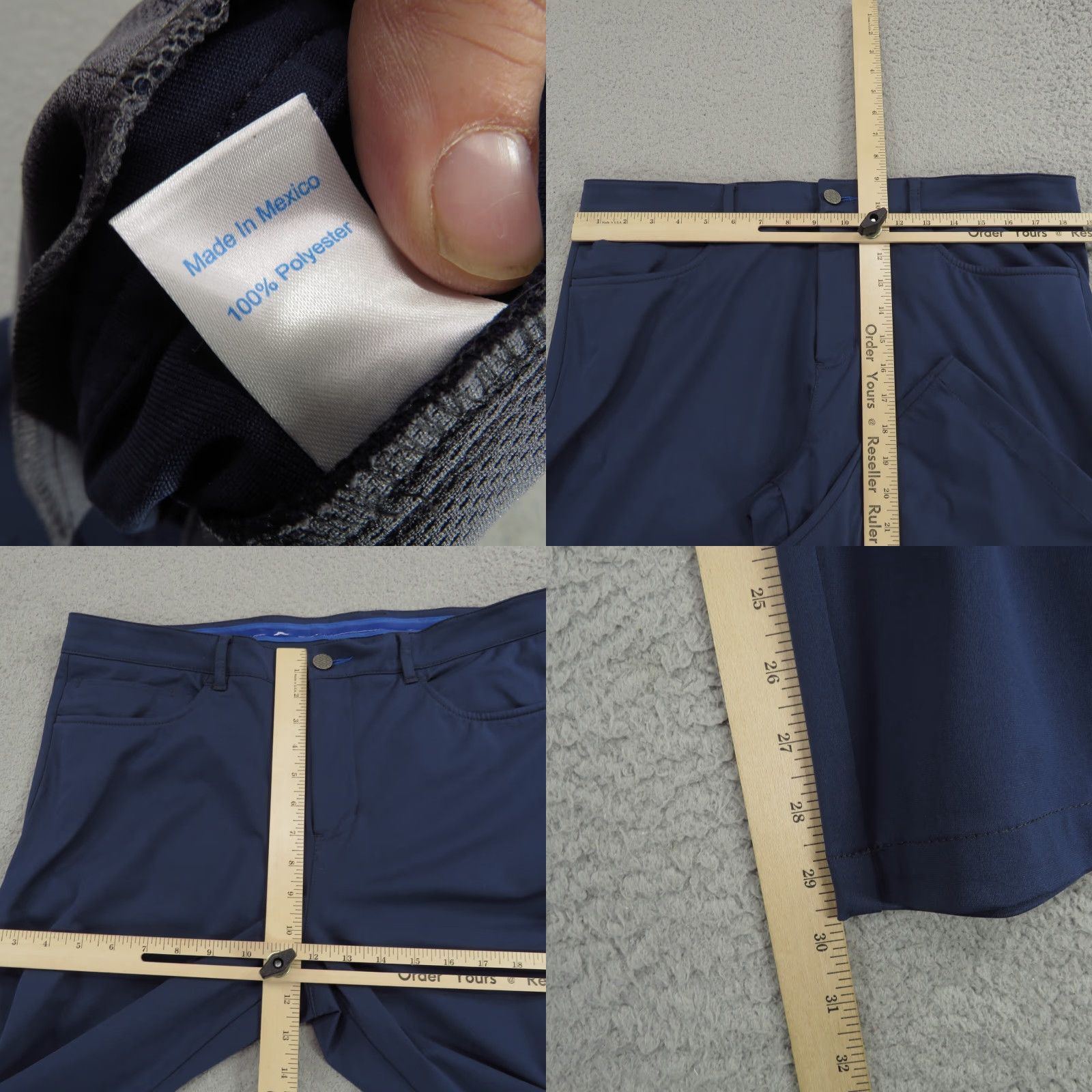Vintage Twillory Pants Mens 36x30 Tailored Fit Navy 5 Pocket Performance Travel Flex Chino Straight 36 Regular Blue Mens Size US 36 / EU 52 - 8 Thumbnail