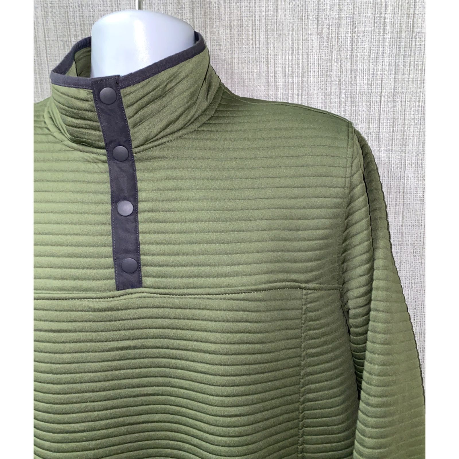 Vintage Gerry Jacket Mens Green Polyester 1/2 Snap Button Size M Size US M / EU 48-50 / 2 - 2 Thumbnail