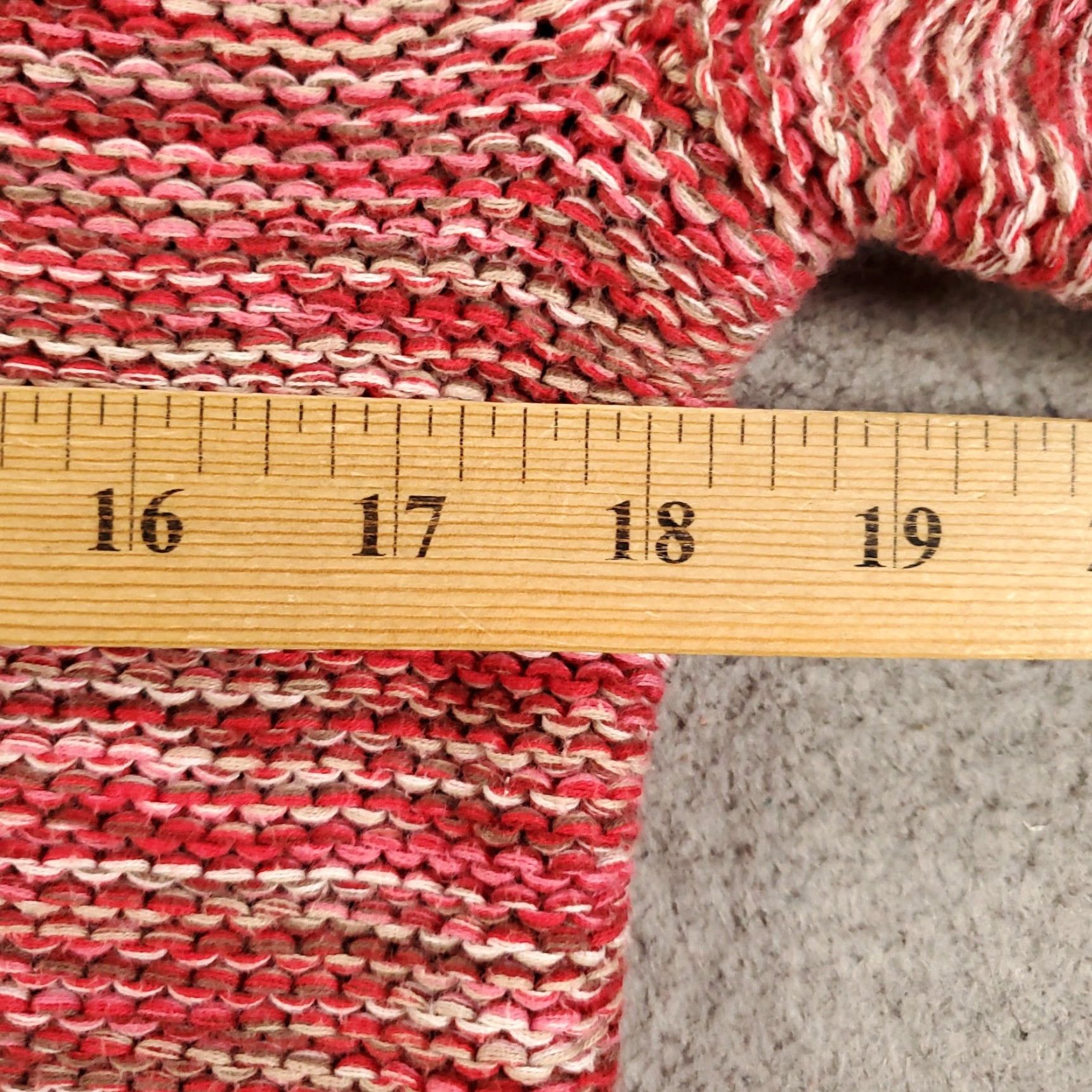 J. Jill J Jill Sweater Medium Red Pink Heathered Knit Long Sleeve V Neck Pullover Size M / US 6-8 / IT 42-44 - 4 Thumbnail