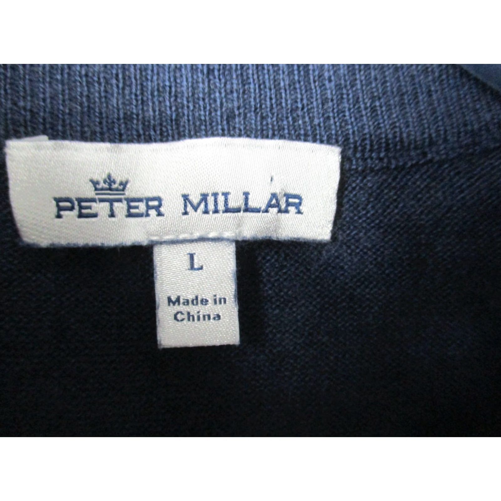 Peter Millar Peter Millar Crown Sweater Men’s Large Merino Wool Blend Blue 1/4 Zip Crewneck Sports Golf Knit Pullover Long Sleeve Solid Knit | Mens Size US L / EU 52-54 / 3 - 4 Thumbnail