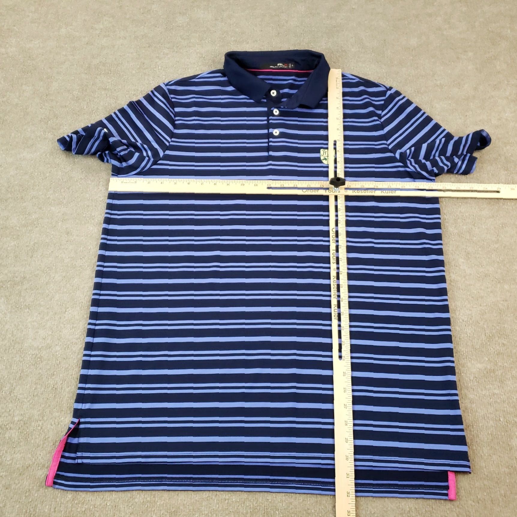 Ralph Lauren Ralph Lauren Polo Mens Extra Large XL Blue Striped Short Sleeve Shirt Size US XL / EU 56 / 4 - 2 Thumbnail