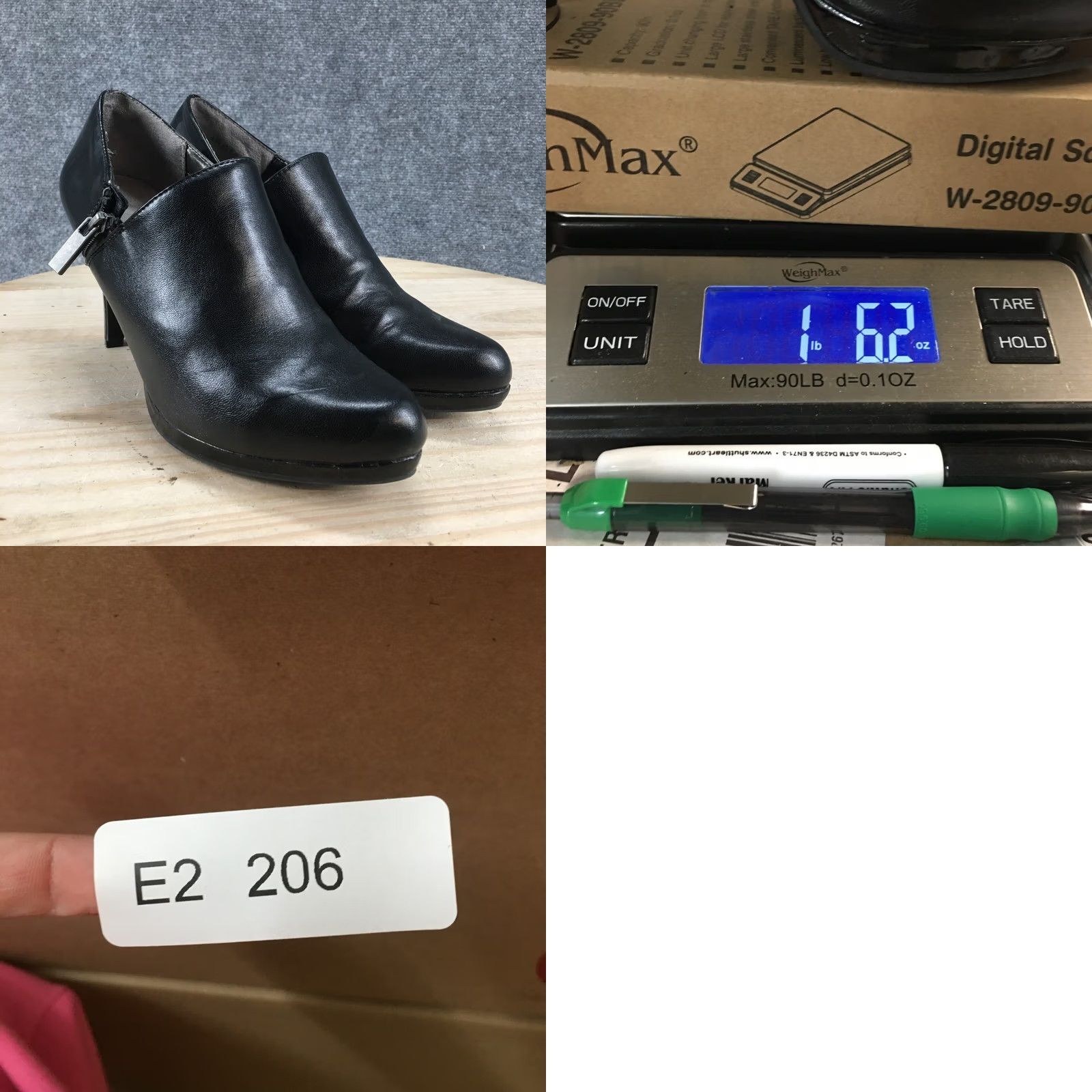 Vintage LifeStride Heels Womens 6.5 Velocity Pumps Stiletto Black Leather Zip Up Casual Size US 7 / IT 37 - 11 Thumbnail