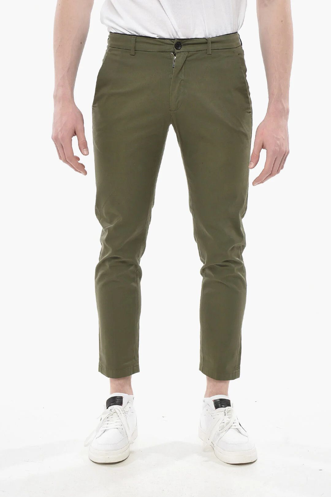 DEPARTMENT5 og1mm0326 Cotton Gabardine Chino Pant in Green Size US 30 / EU 46 - 1 Thumbnail