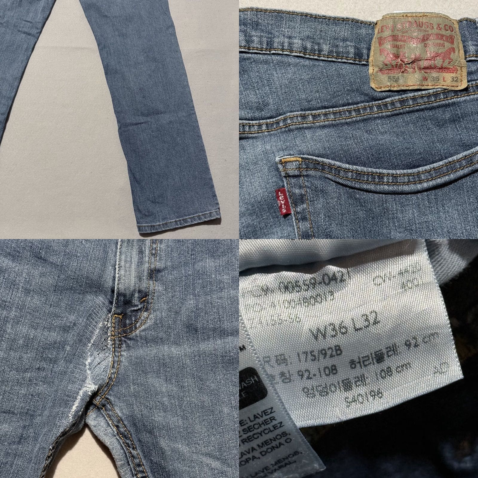 Levi's Levi's 559 Jeans Men's Blue Denim Mid Rise Relaxed Straight Hipster 36x32 Jeans Men Blue Levi's 559 Hipster 90s Style Size US 36 / EU 52 - 8 Thumbnail