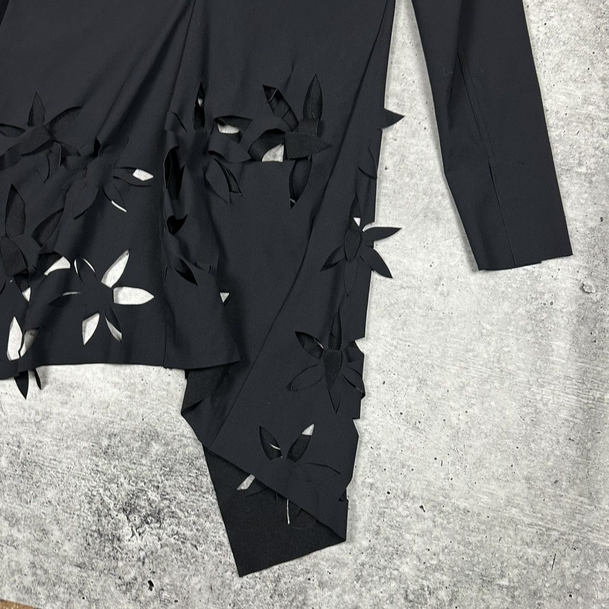 Rundholz Rundholz Black Label Coat Flower Cutouts Black Nylon Women Size S / US 4 / IT 40 - 13 Thumbnail