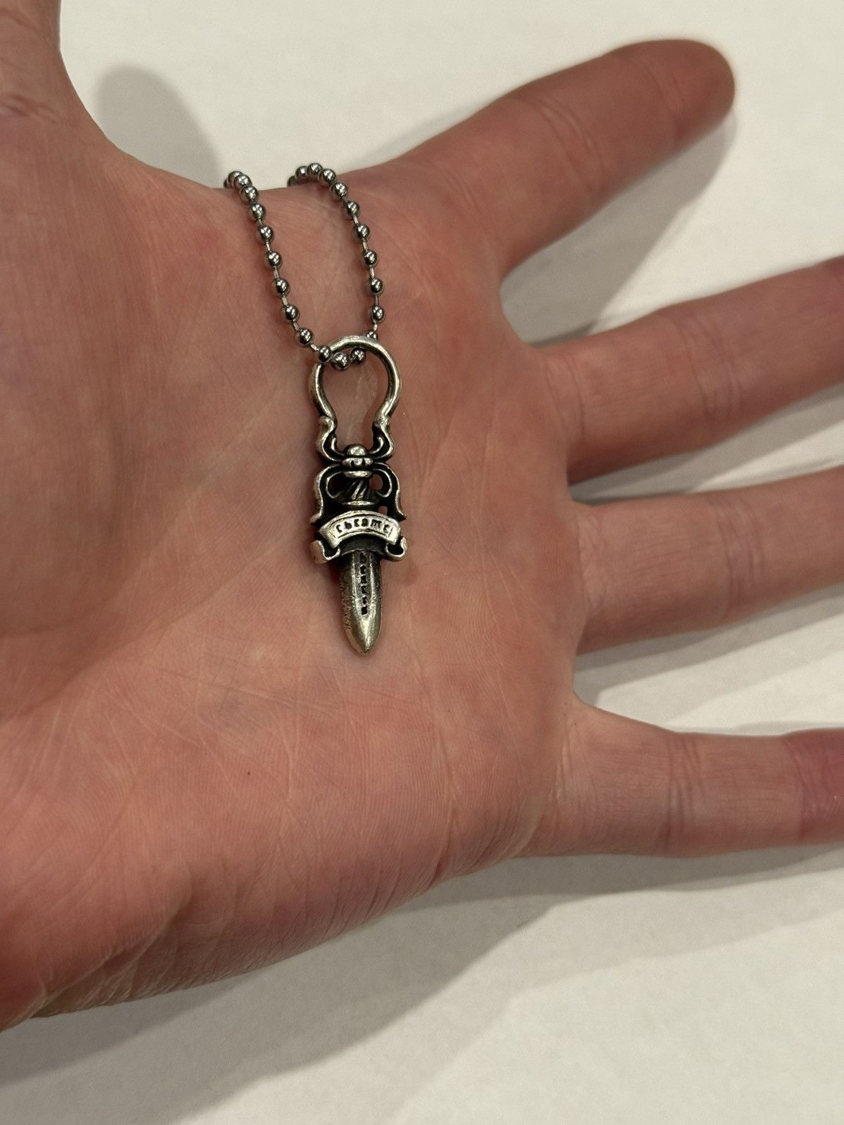 Chrome Hearts Chrome Hearts Dagger Pendant Silver Ball Chain Necklace .925 Size ONE SIZE - 3 Thumbnail