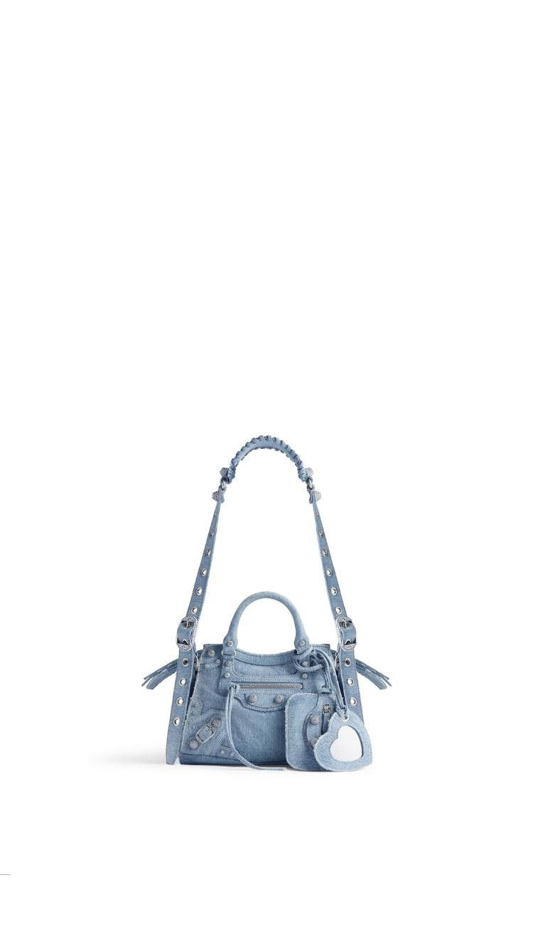 Balenciaga o1srvl11e0825 Size: OS / Neo Cagole XS Handbag Denim in Blue Size ONE SIZE - 1 Preview