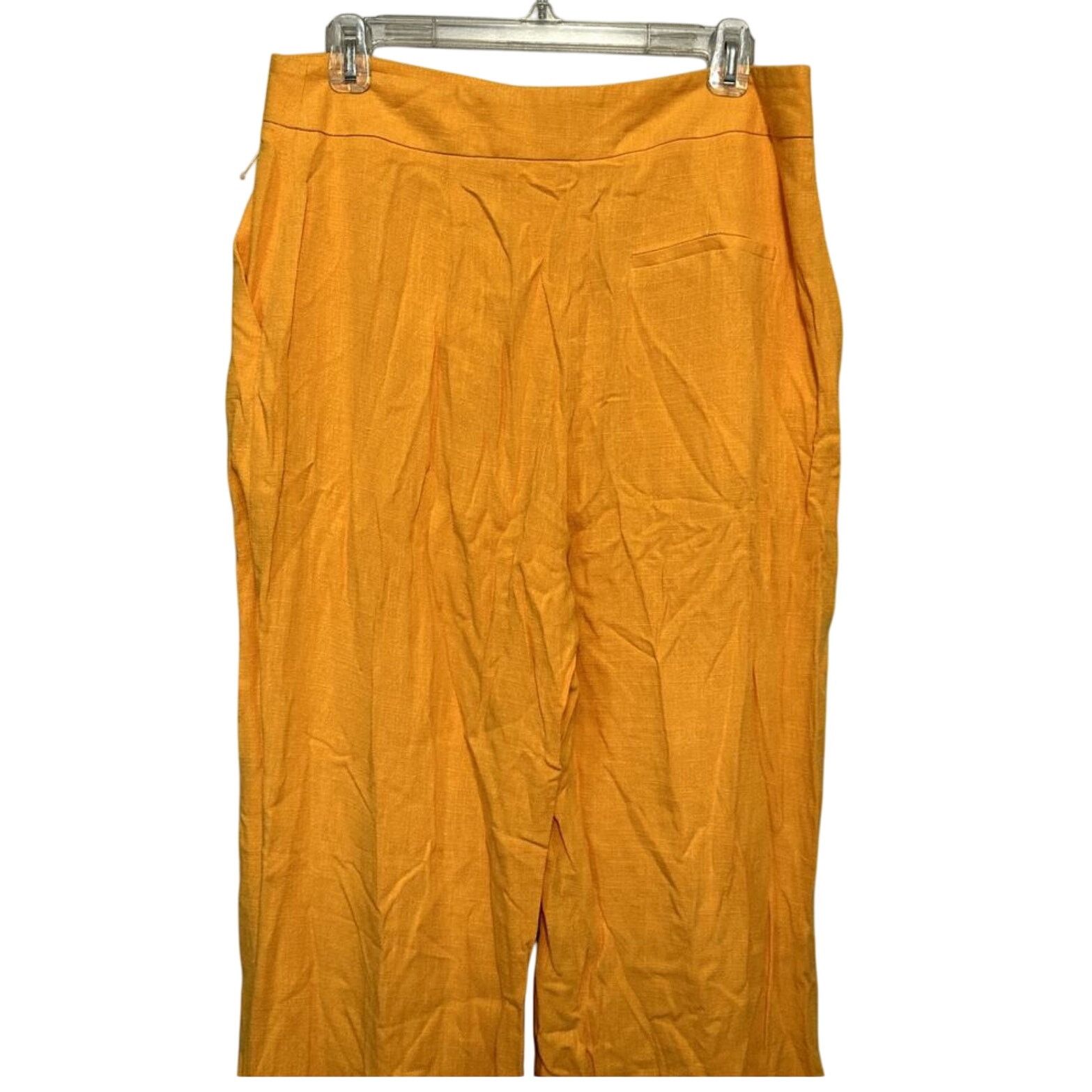 Asos ASOS Wide Leg Pants High Rise Linen Orange Women's US 10 NWT Size 32" / US 10 / IT 46 - 5 Thumbnail