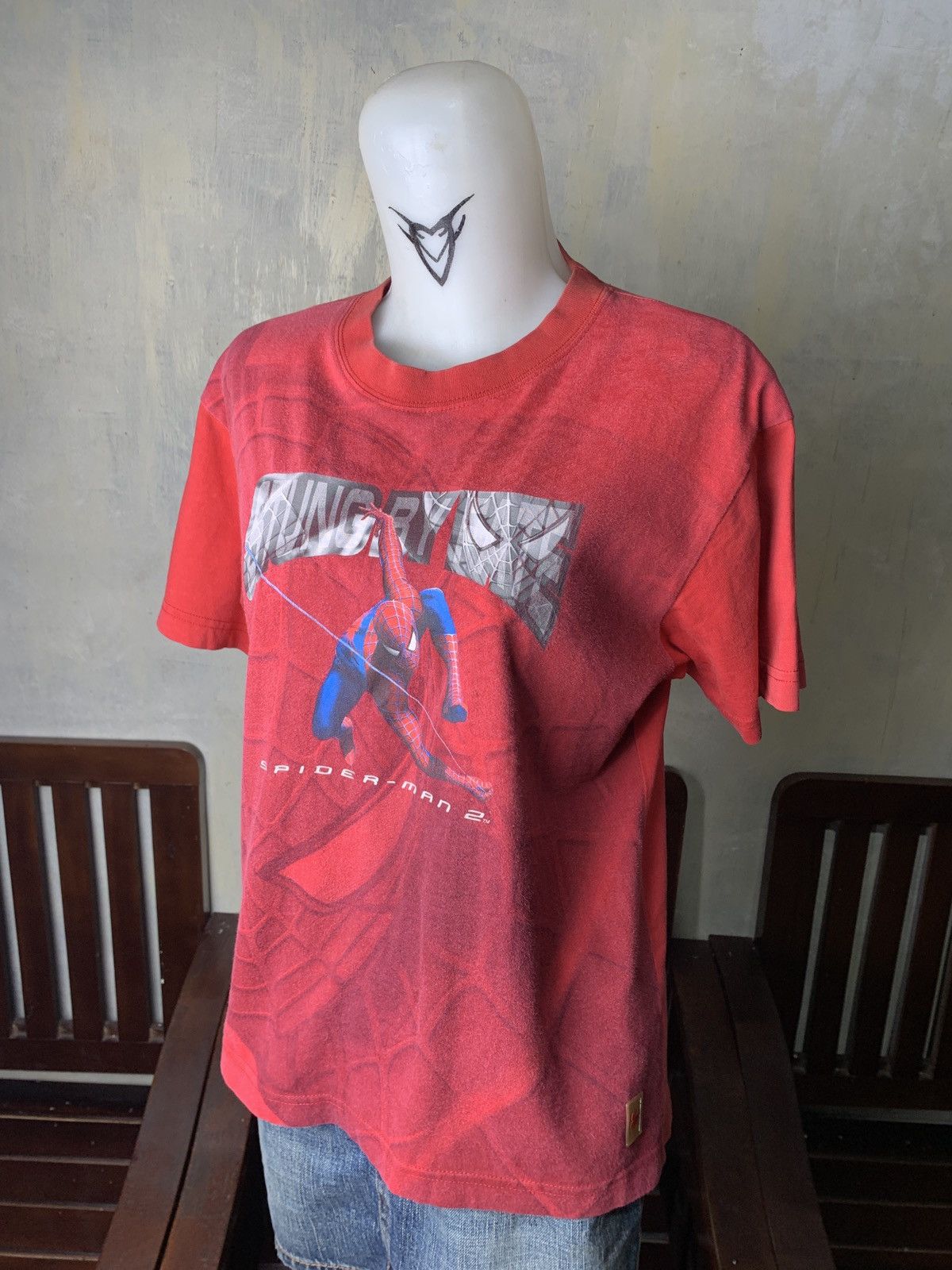 2000s Spiderman 2 Movie Promo Red Mega Graphic Baby Tee
