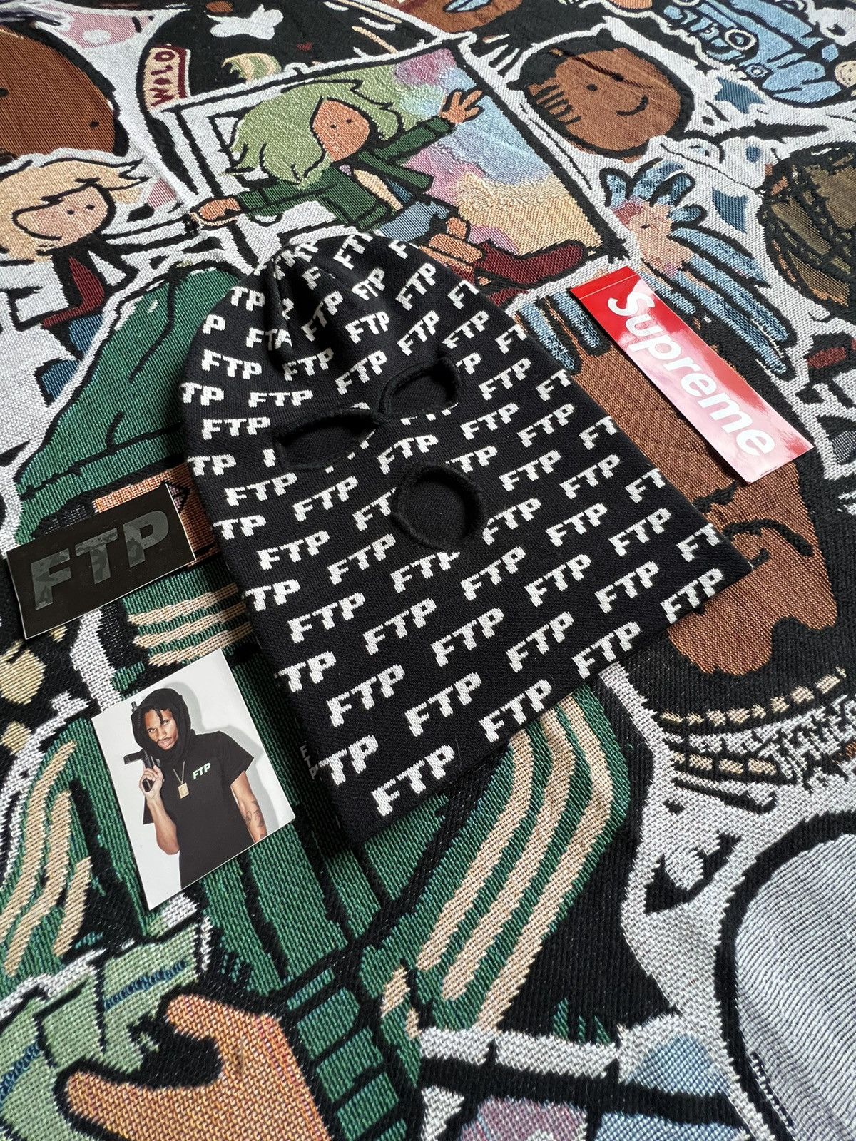 Fuck The Population 🩸FTP Black Ski Mask 🩸 Size ONE SIZE - 8 Thumbnail