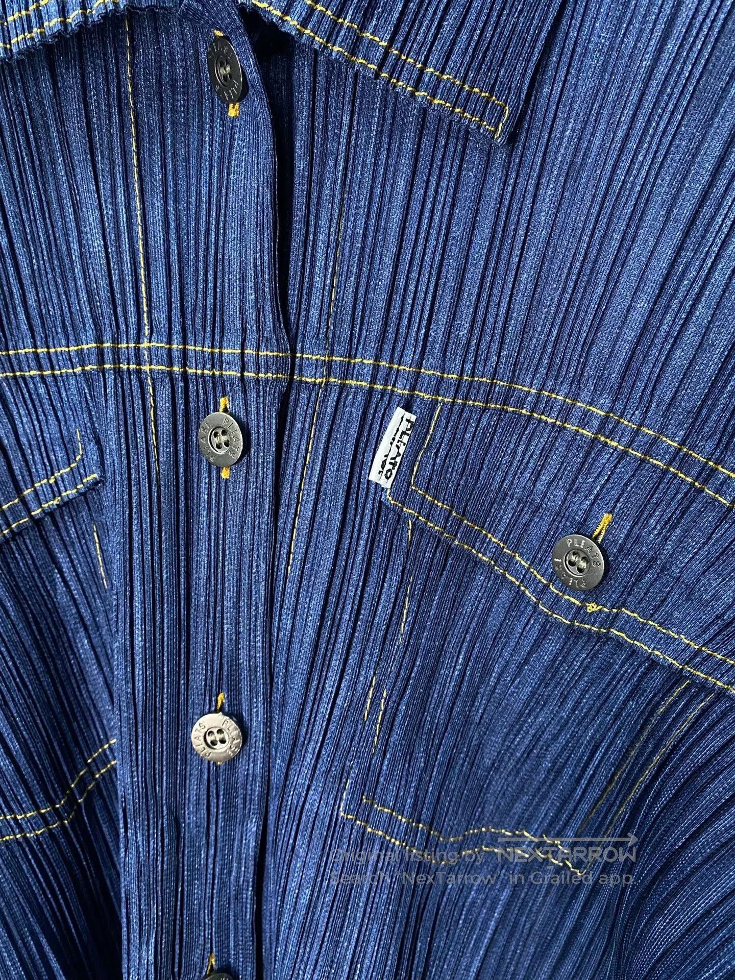 Issey Miyake Issey Miyake Pleats Please Denim Jacket. Size L / US 10 / IT 46 - 2 Thumbnail