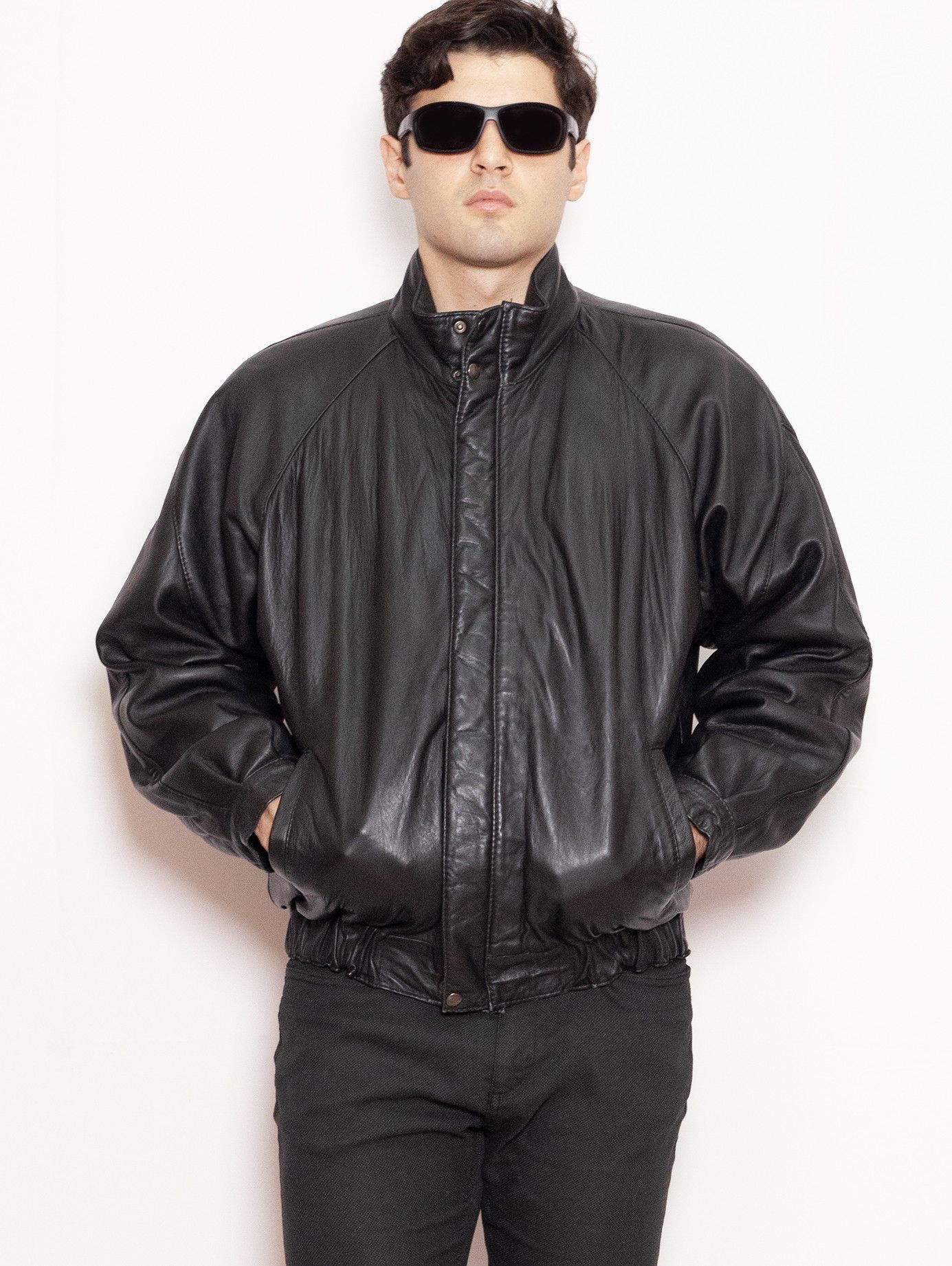 Vintage Vintage leather jacket made in Italy AA02 Size US L / EU 52-54 / 3 - 3 Thumbnail