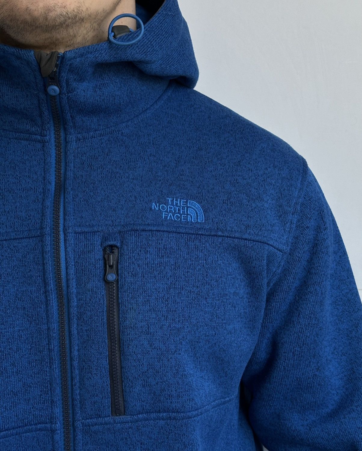 The North Face The North Face Gordon Lyons Hoodie Blue Knit Fleece Jacket Size US L / EU 52-54 / 3 - 2 Thumbnail