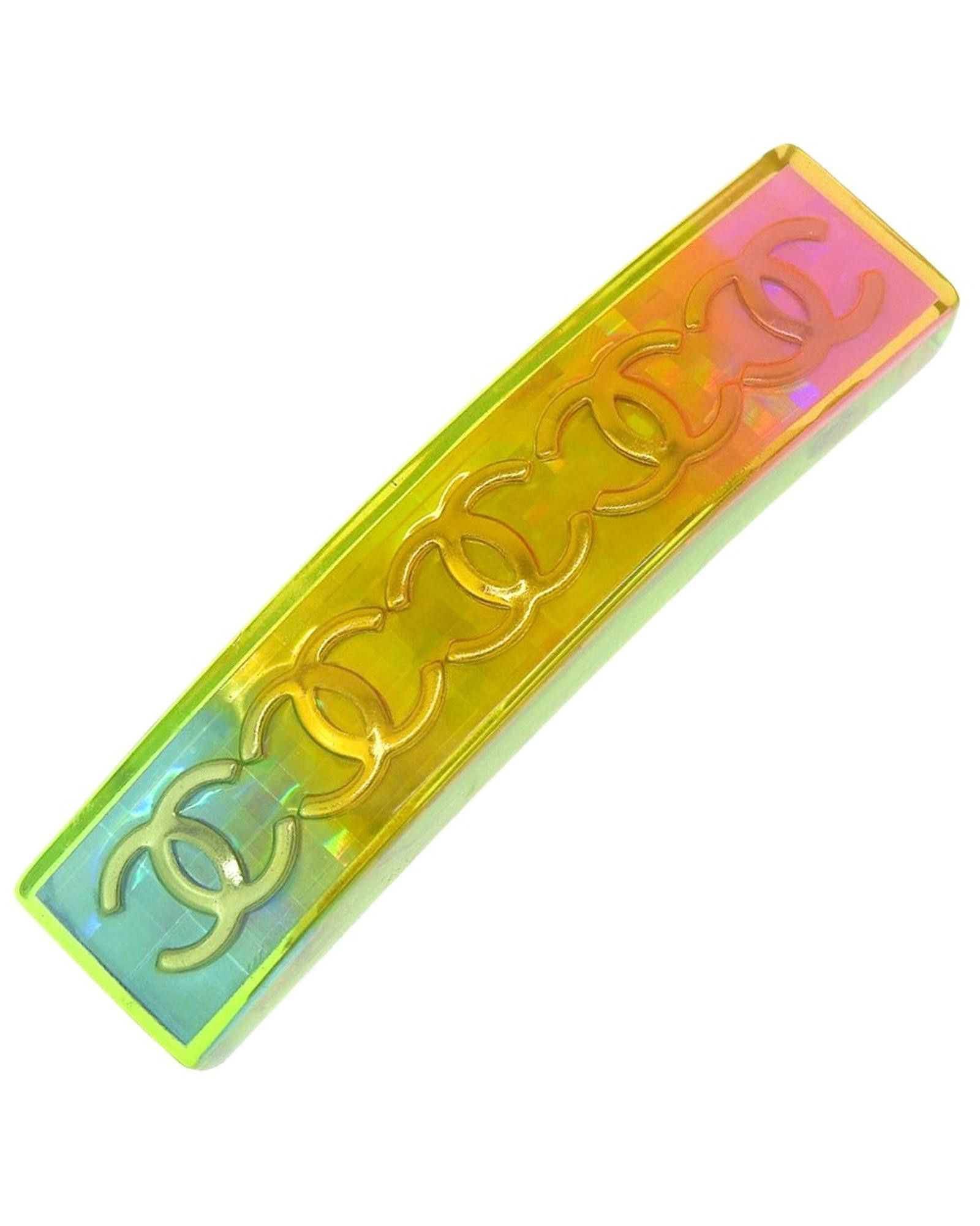 image of Chanel Multicolour Plastic Rainbow Barrette Accessory, Women's
