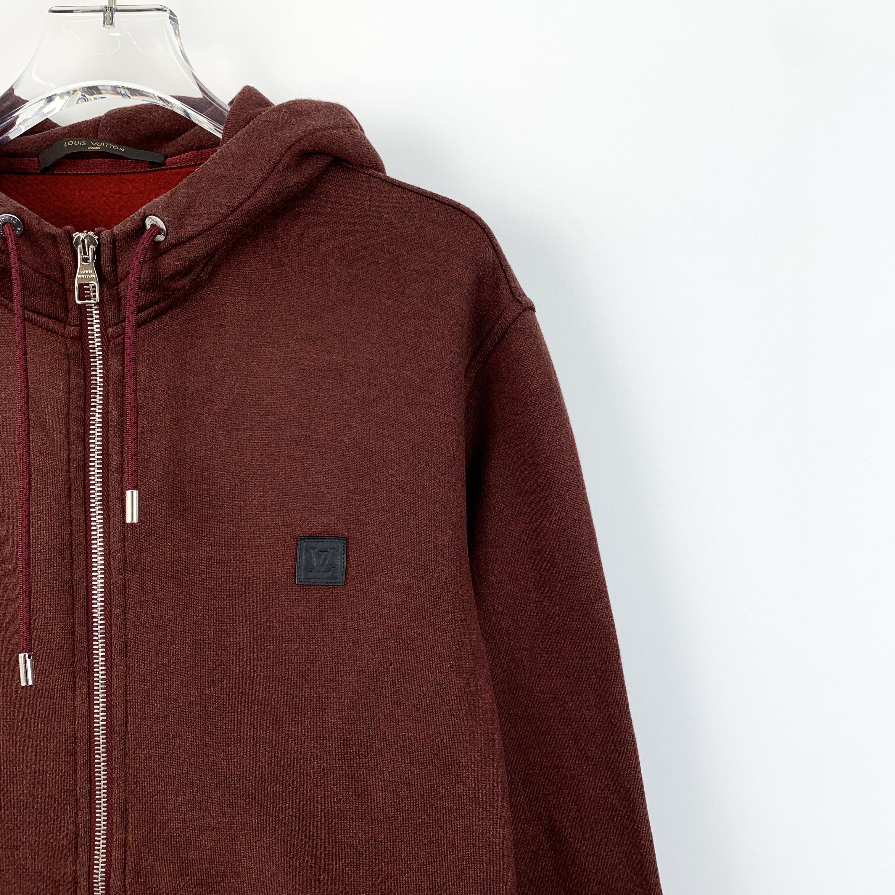Louis Vuitton Louis Vuitton Red Logo Patch Cotton Zip Hoodie (Size S) Size S / US 4 / IT 40 - 5 Thumbnail