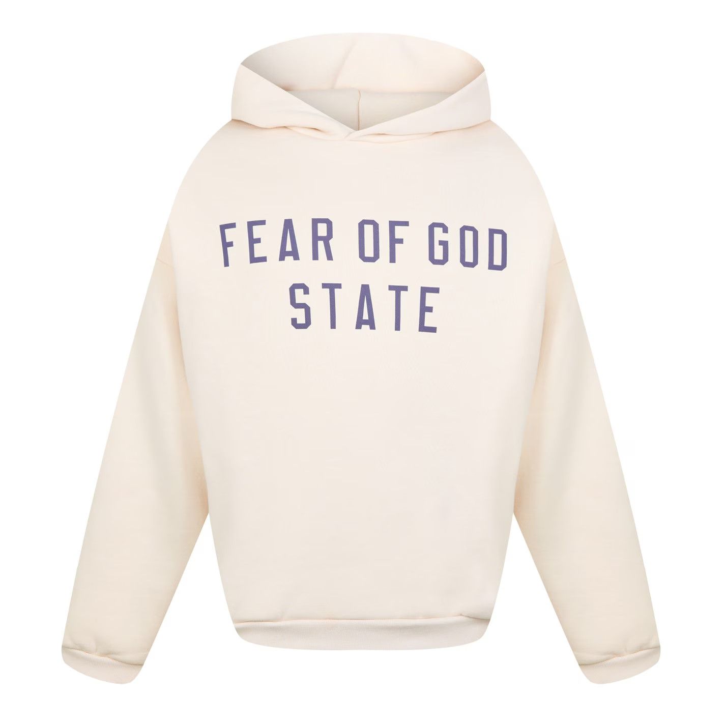 Fear of God o1g2r1mq0426 Fleece Hoodie in Ivory Size US XXS / EU 40 - 1 Thumbnail
